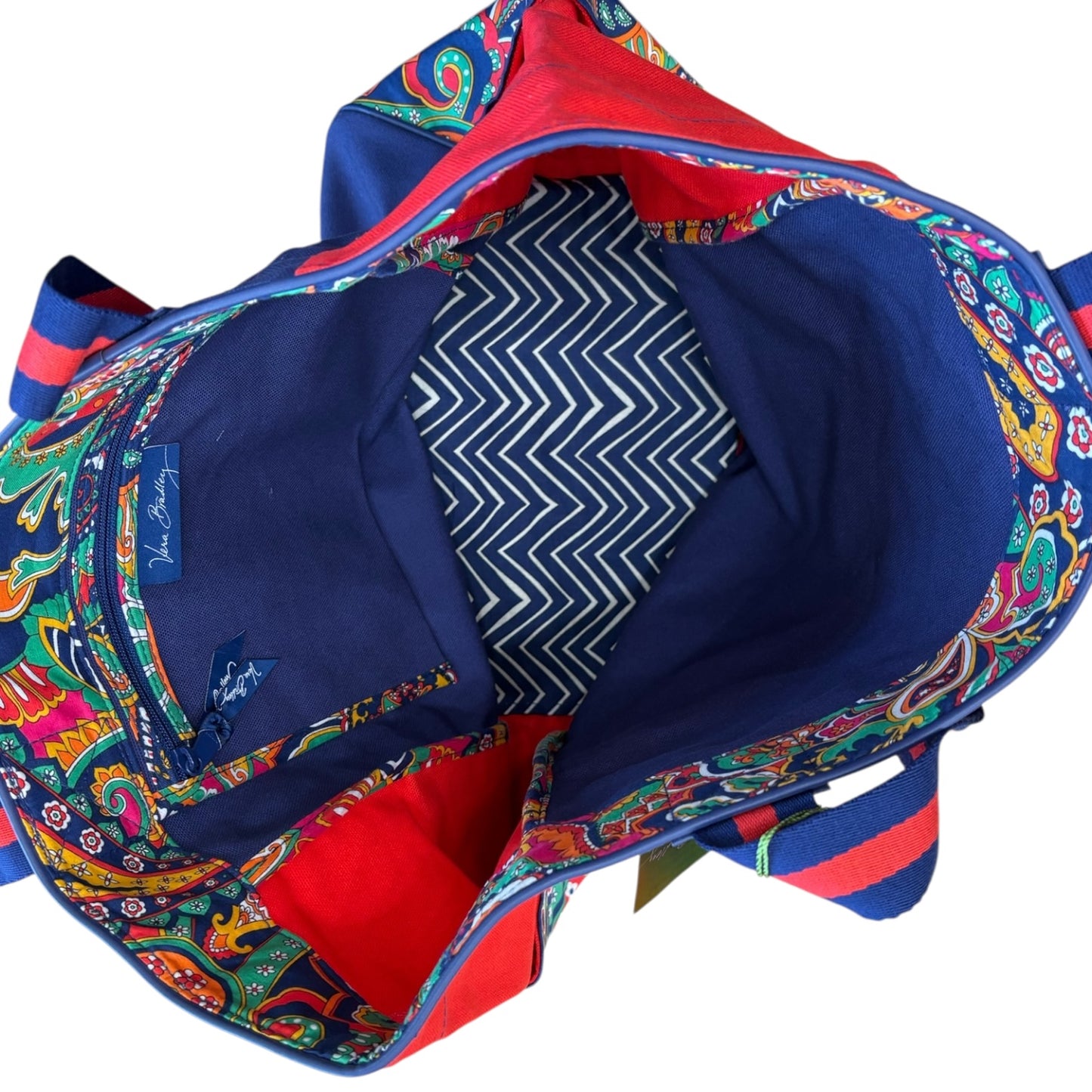 Tote By Vera Bradley In Blue & Red & White, Size:Large