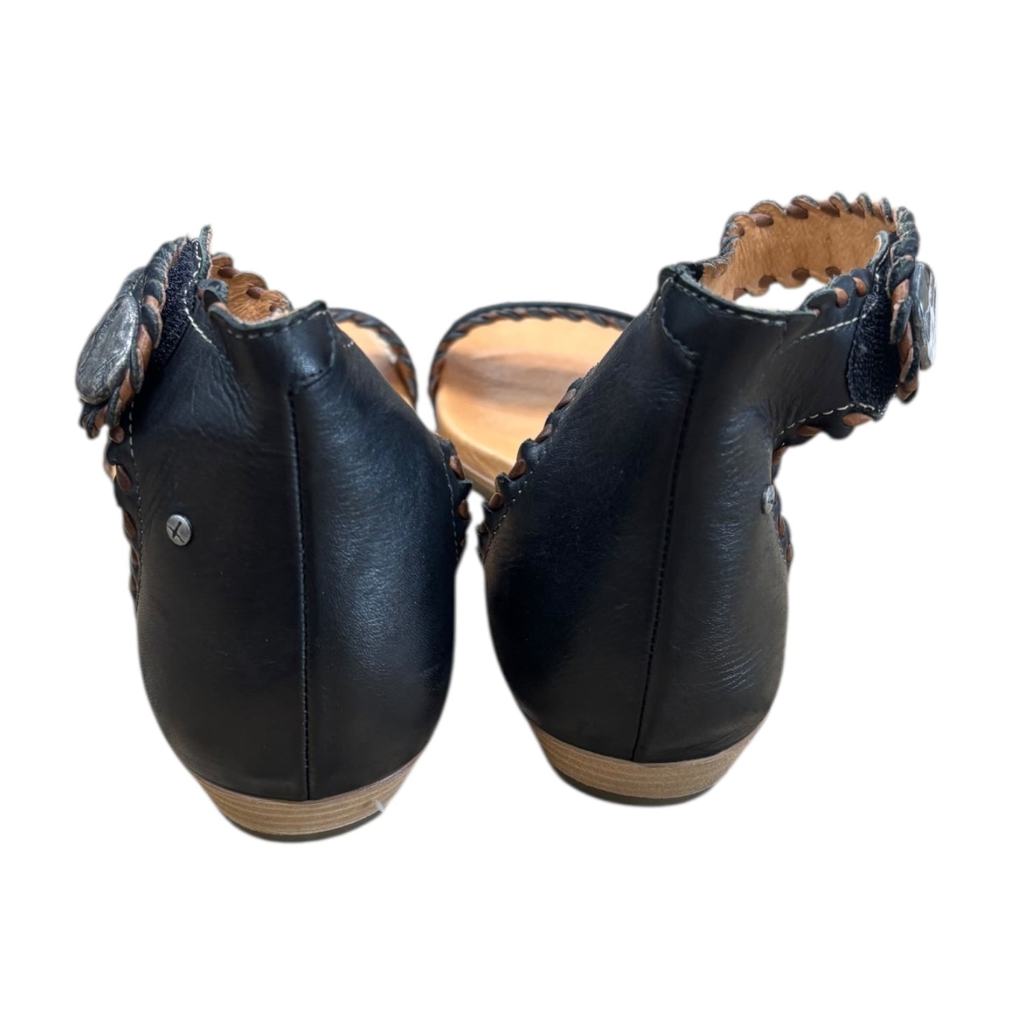 Sandals Flats By Pikolinos In Brown & Cream, Size:10