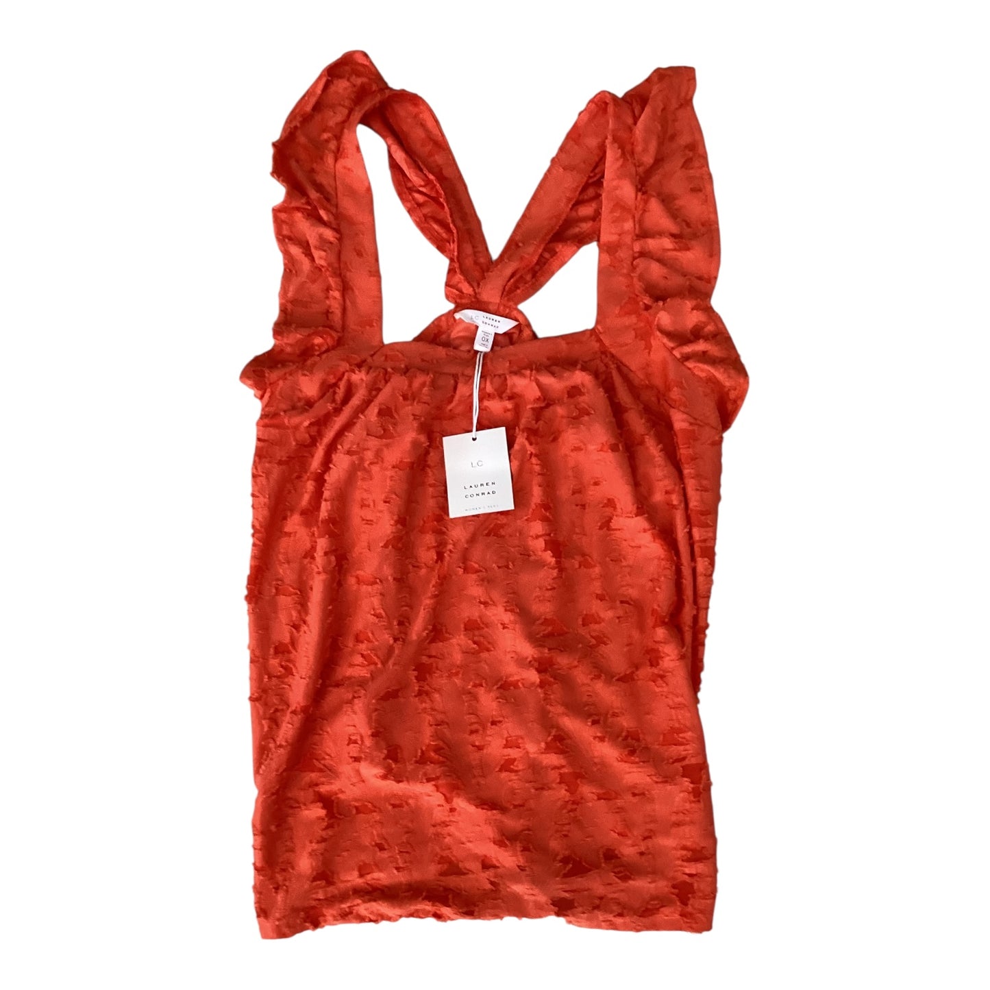 Top Sleeveless By Lc Lauren Conrad In Orange, Size:L
