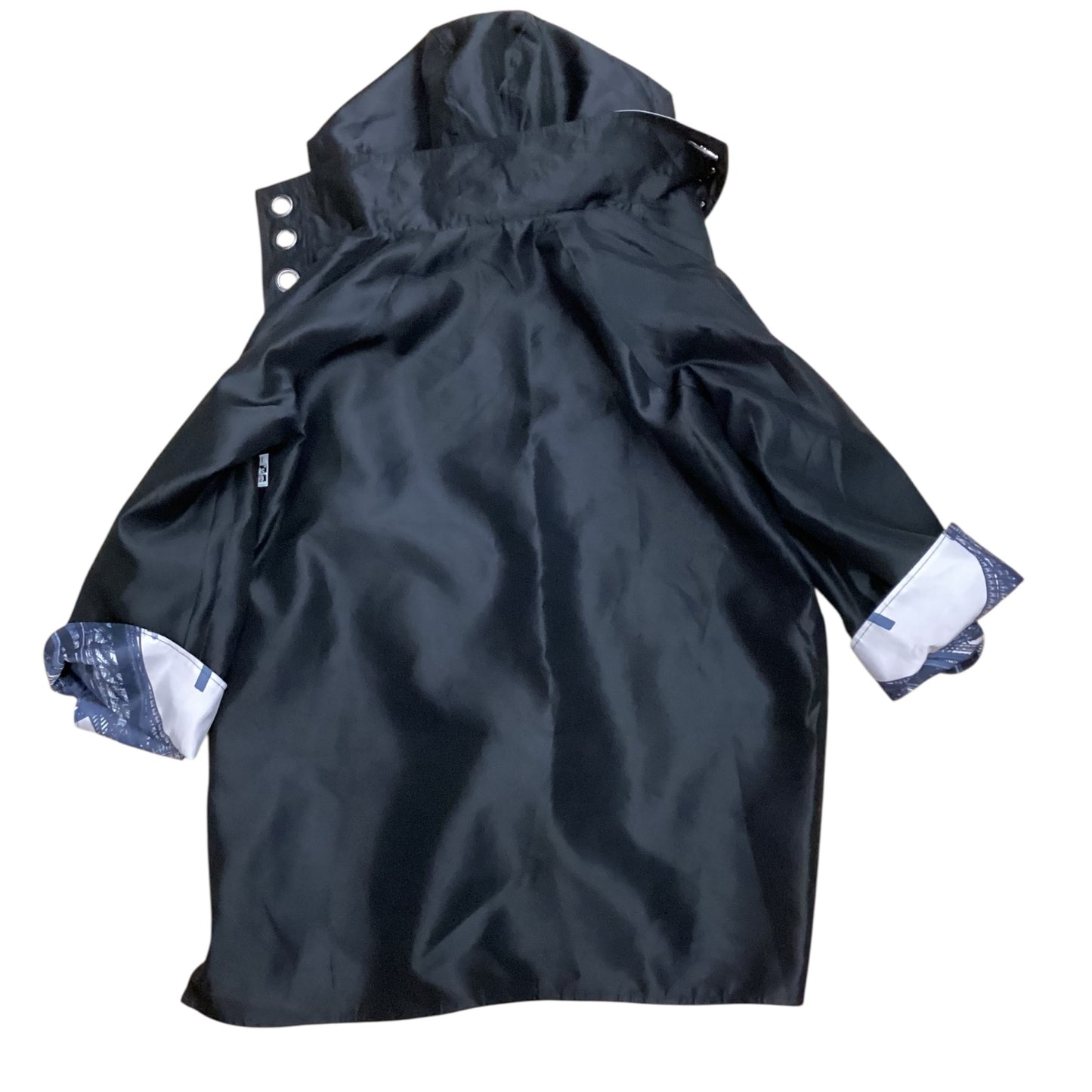 Coat Raincoat By Clothes Mentor In Black, Size:Xl