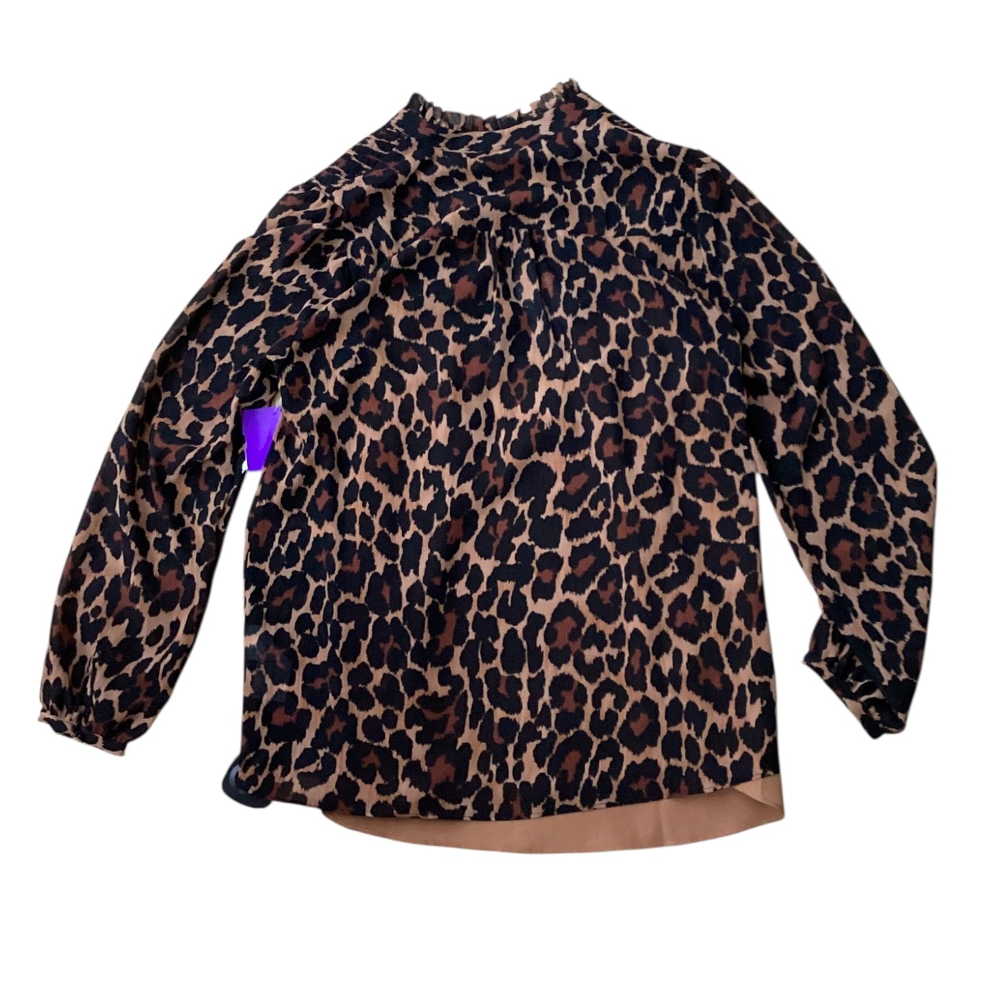 Blouse Ls By J. Crew In Animal Print, Size:Xs
