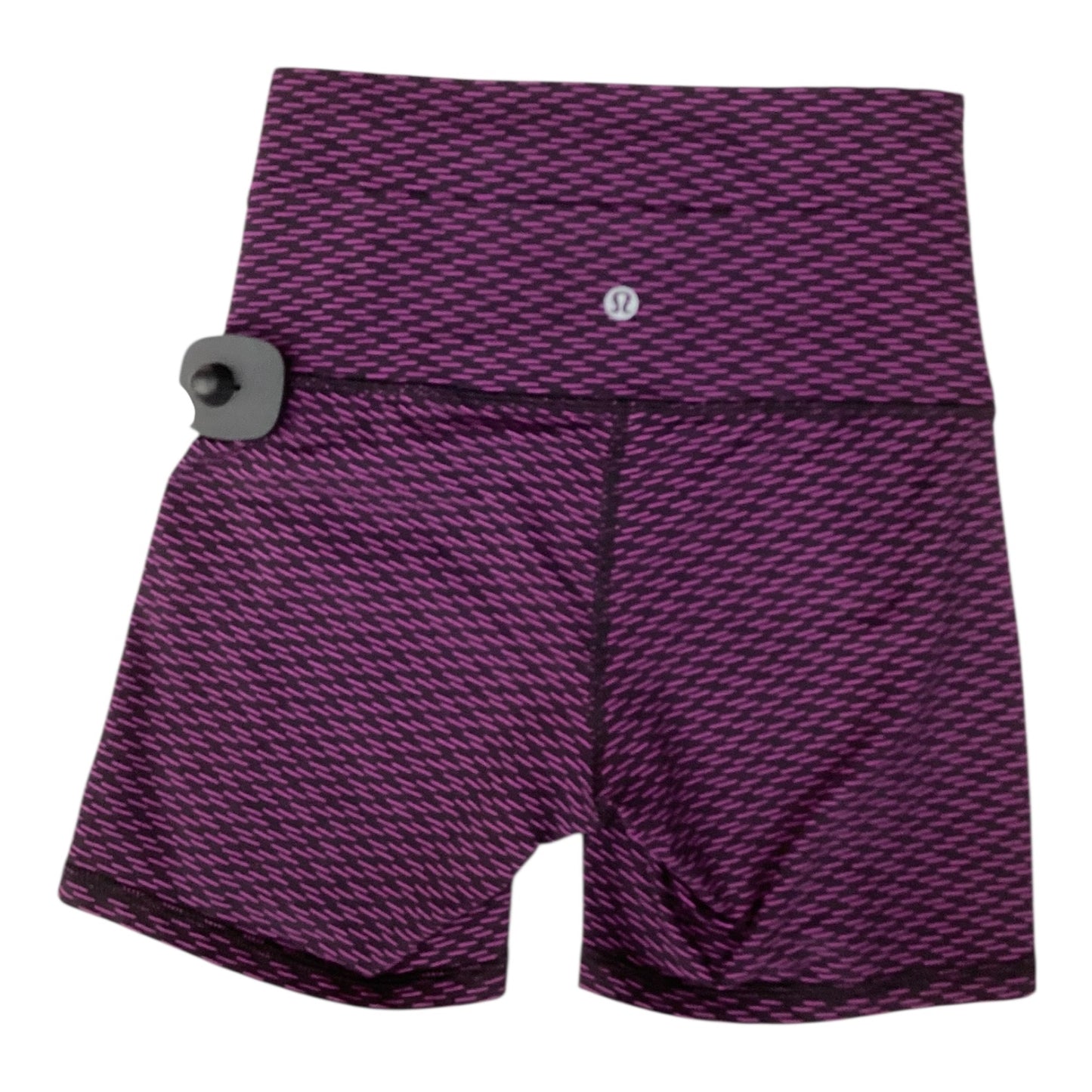 Athletic Shorts By Lululemon In Black & Purple, Size:4