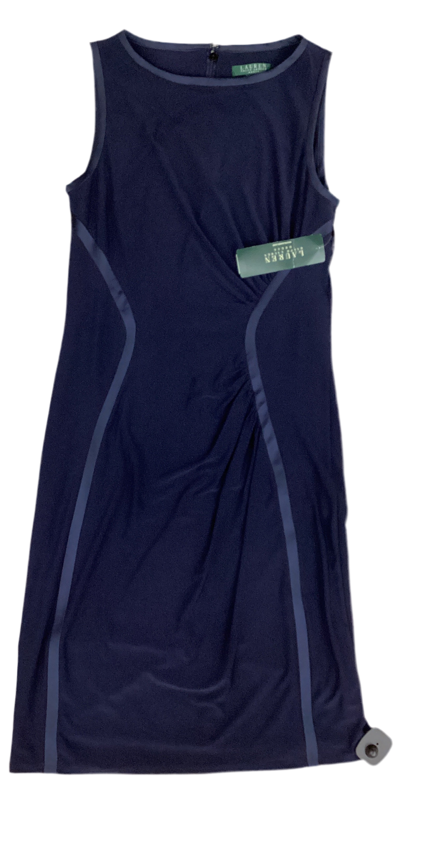 Dress Casual Midi By Lauren By Ralph Lauren In Navy, Size:M