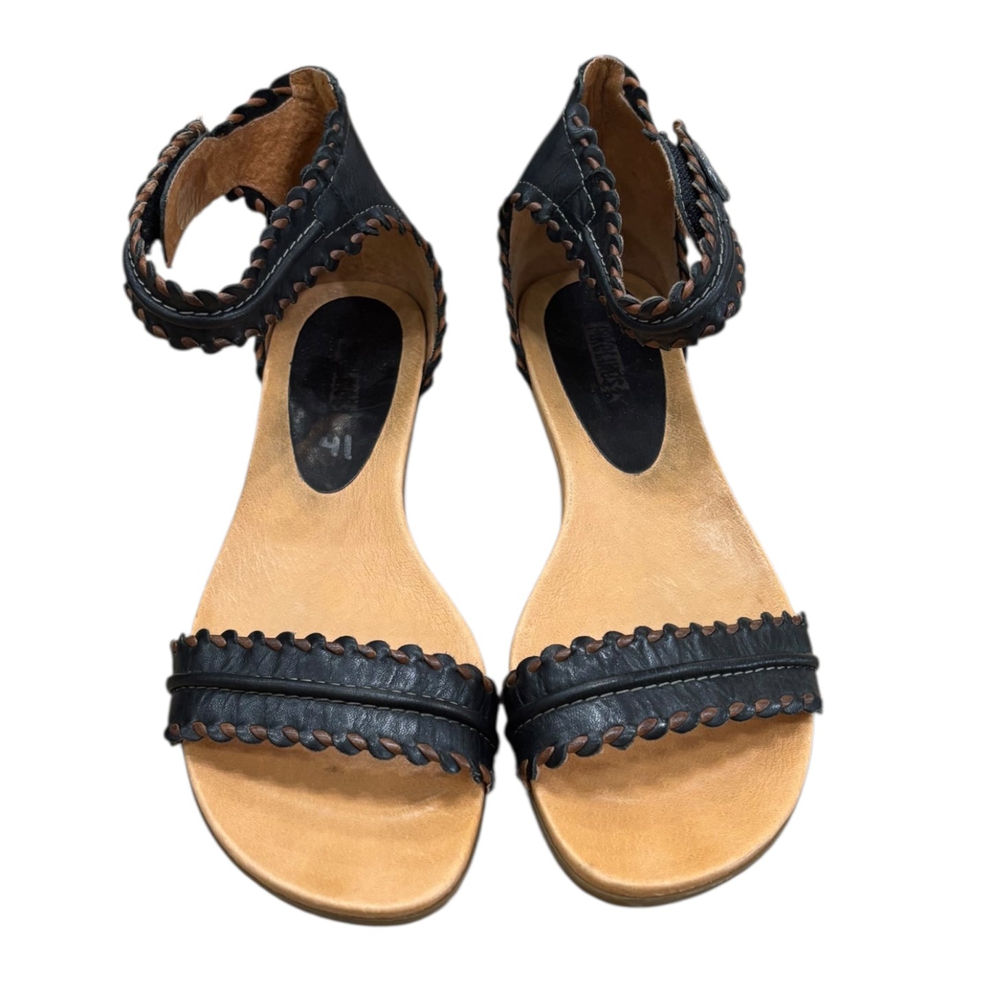 Sandals Flats By Pikolinos In Brown & Cream, Size:10