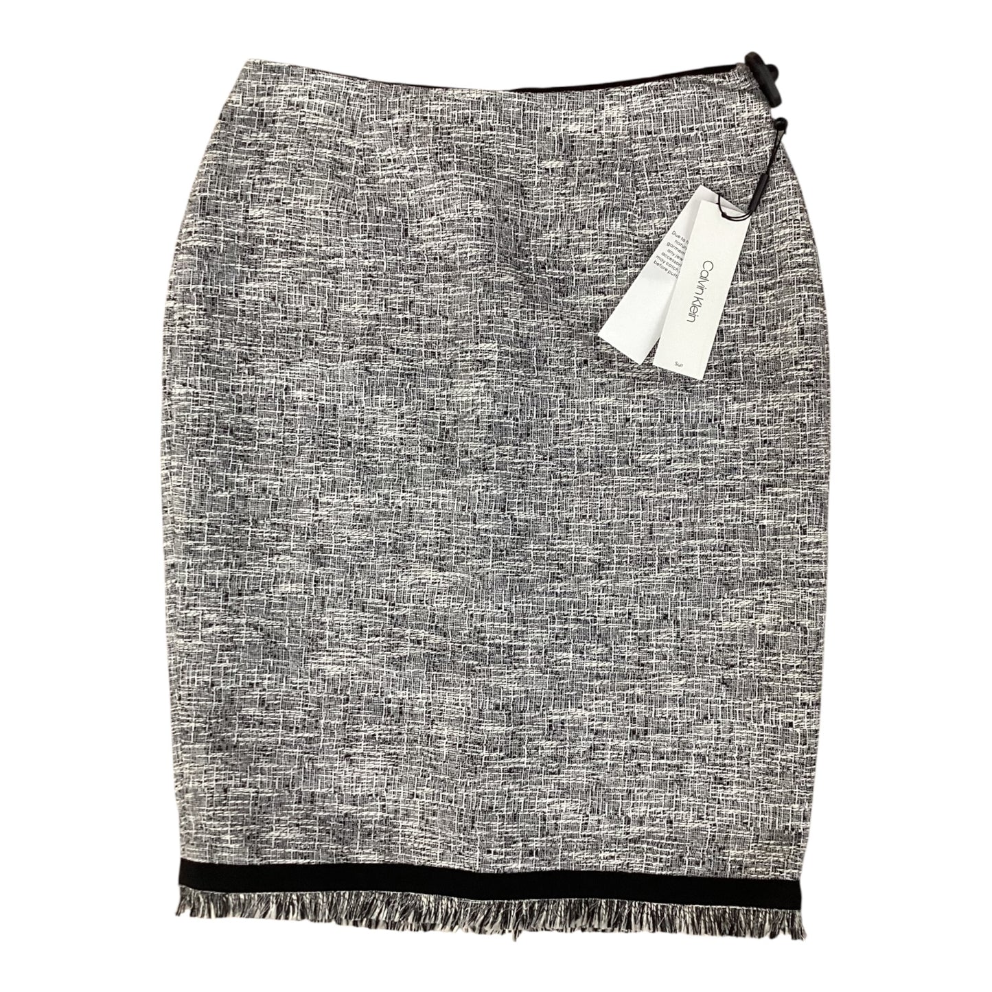 Dress Casual Midi By Calvin Klein In Black & White, Size:6