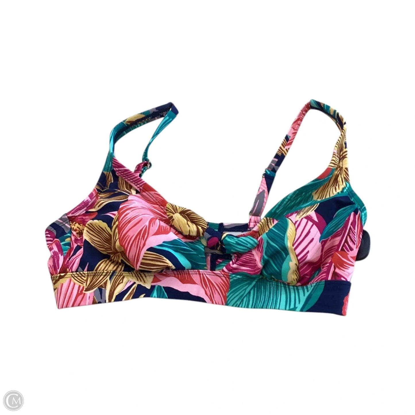 Swimsuit Top By Kona Sol In Tropical Print, Size: M