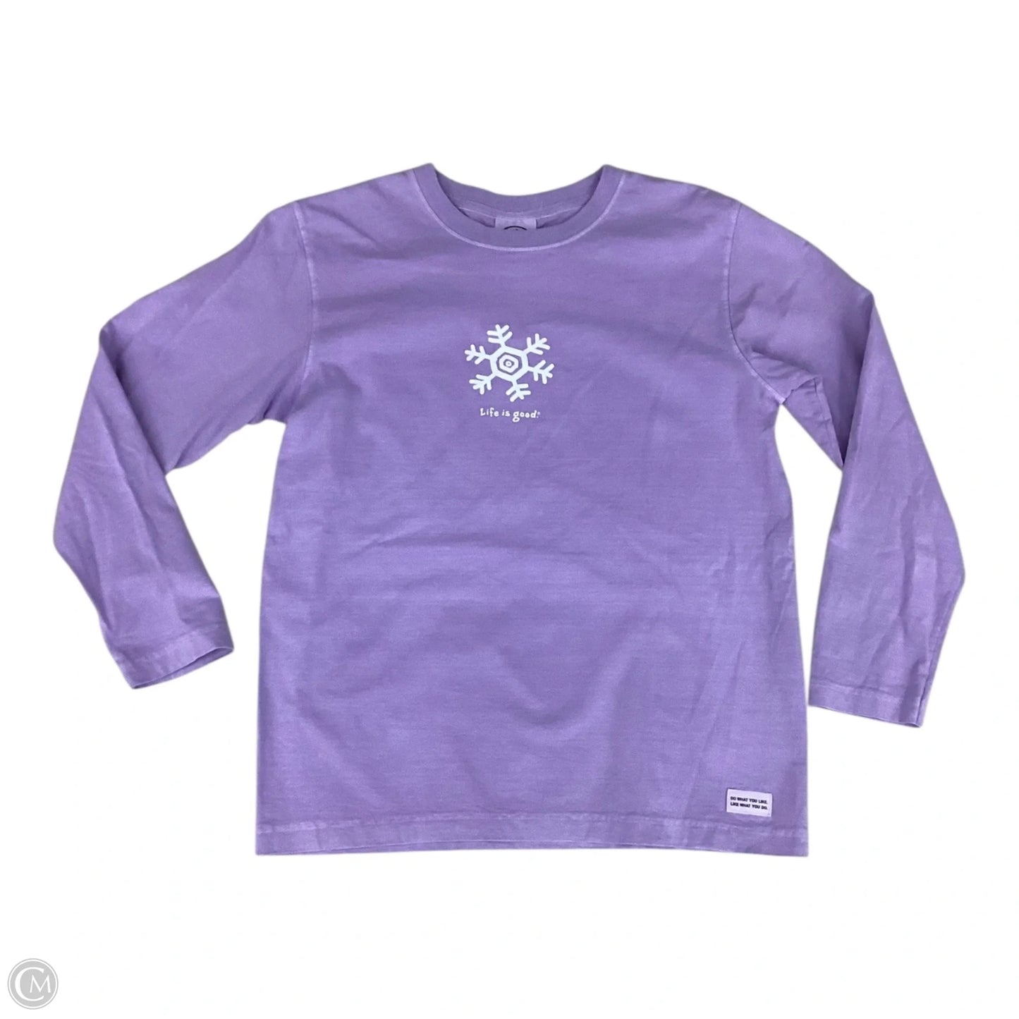 Top Long Sleeve By Life Is Good In Purple, Size: S