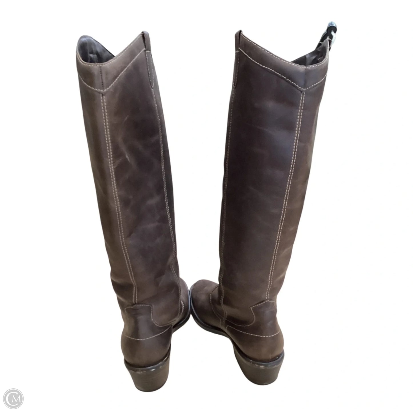 Boots Leather By Clothes Mentor In Brown, Size: 8