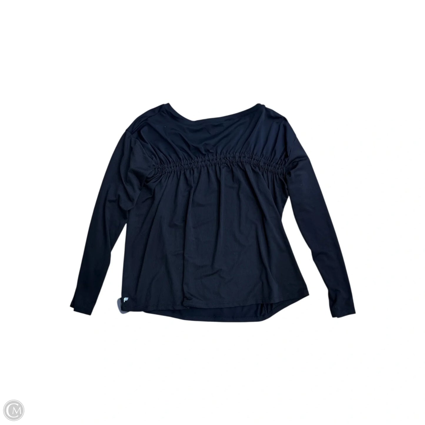 Athletic Top Long Sleeve Crewneck By Fabletics In Black, Size: M