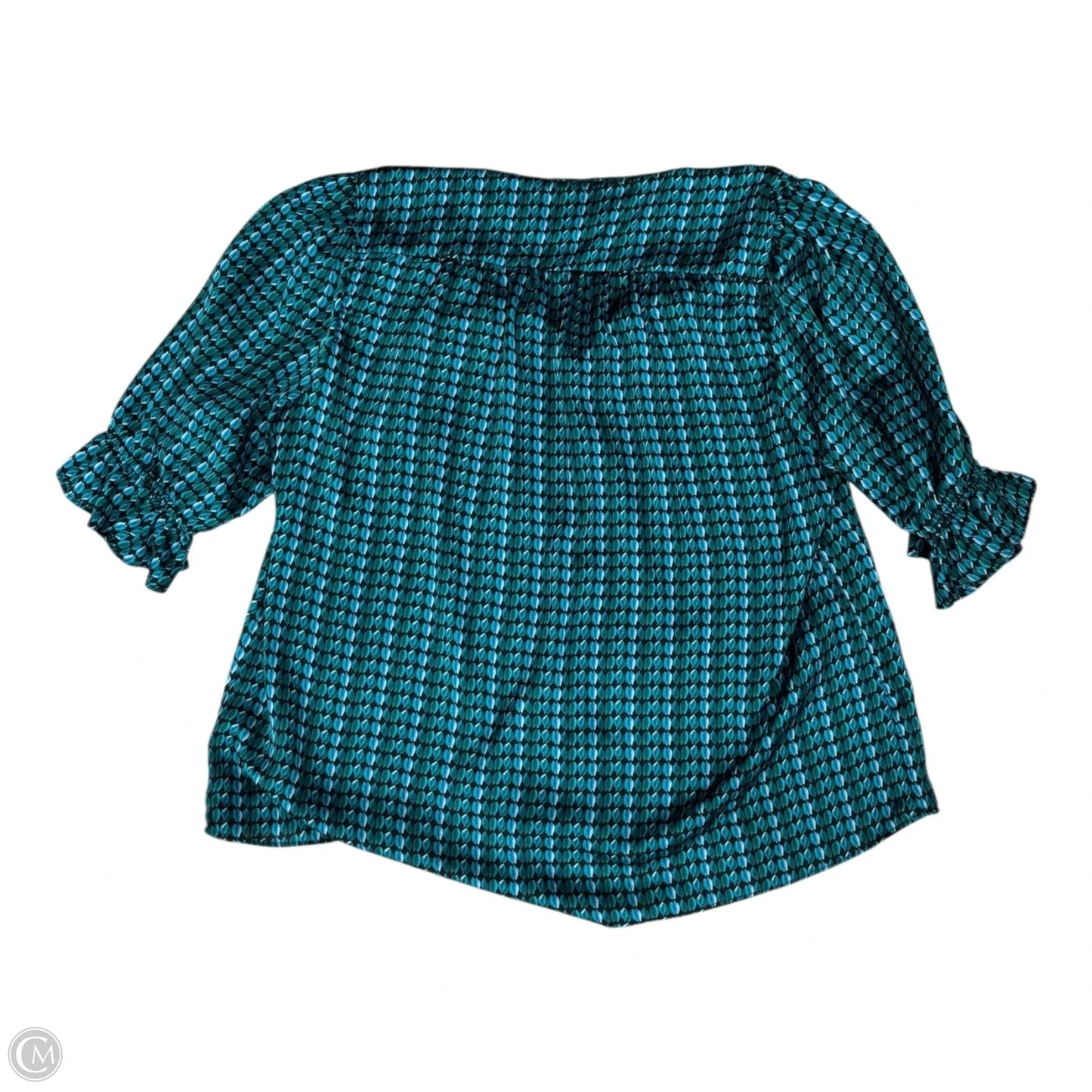 Blouse Long Sleeve By Vince Camuto In Green, Size: Xl