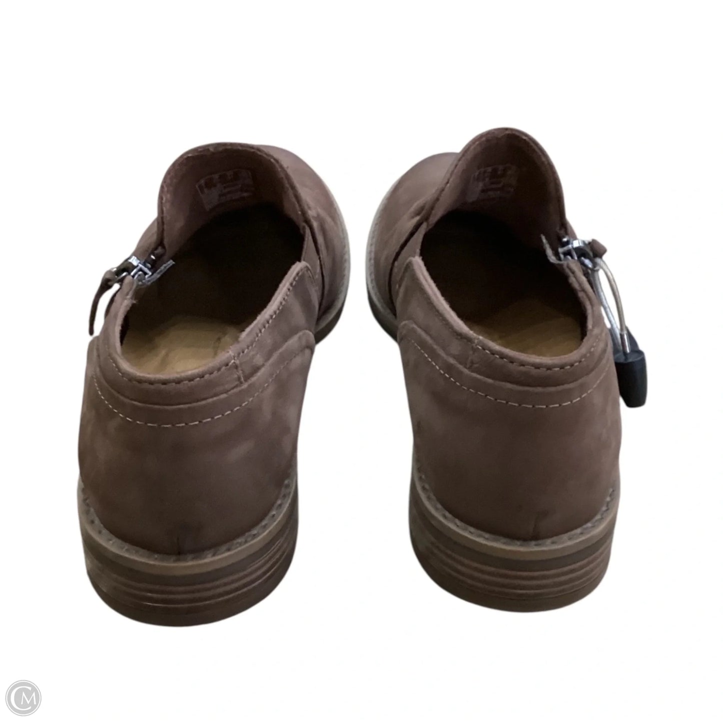 Boots Ankle Heels By Clarks In Brown, Size: 9.5