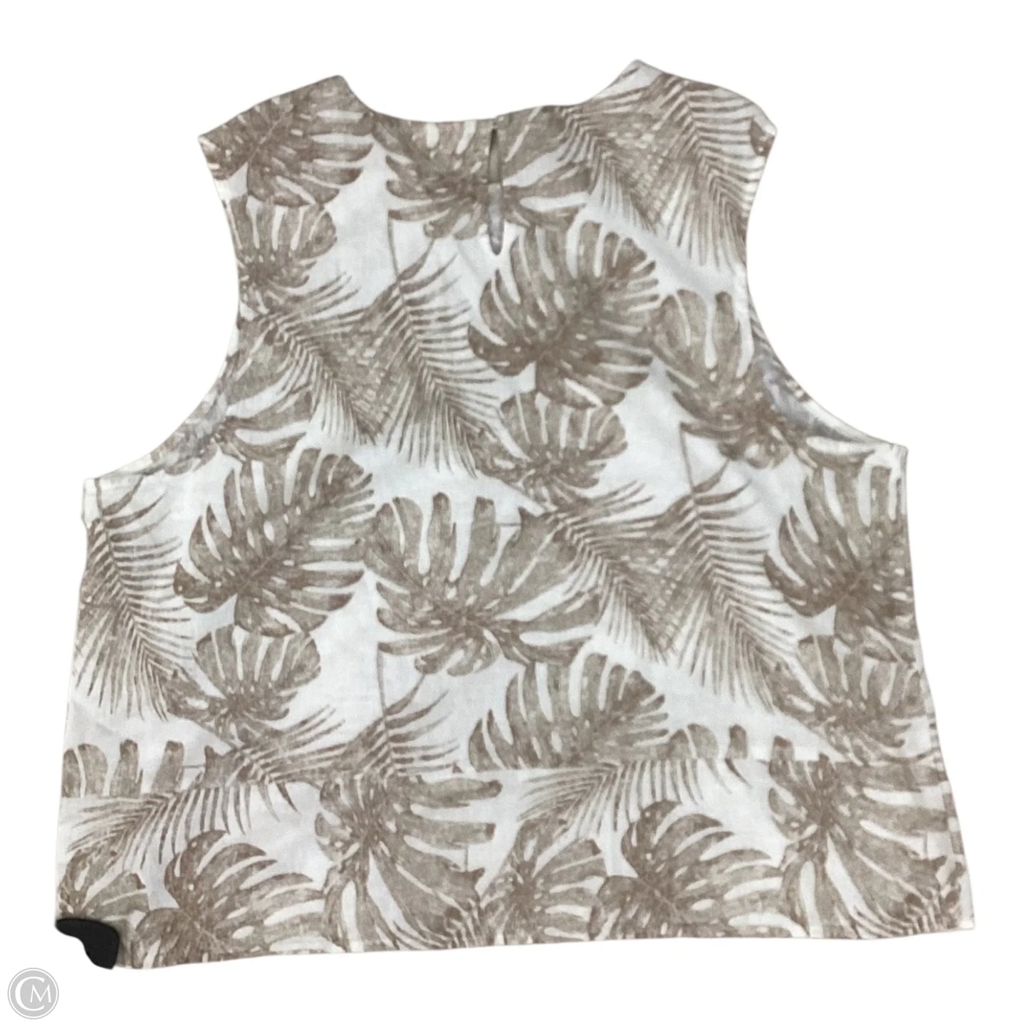 Top Sleeveless By Clothes Mentor In Cream & Tan, Size: Xl