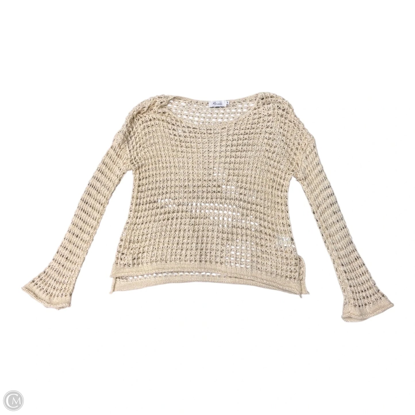 Sweater By Miracle In Cream, Size: S