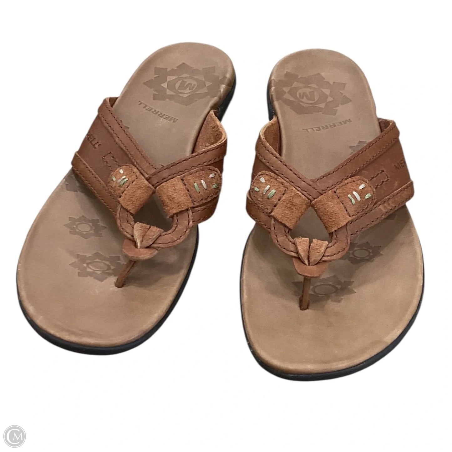 Sandals Flip Flops By Merrell In Tan, Size: 9