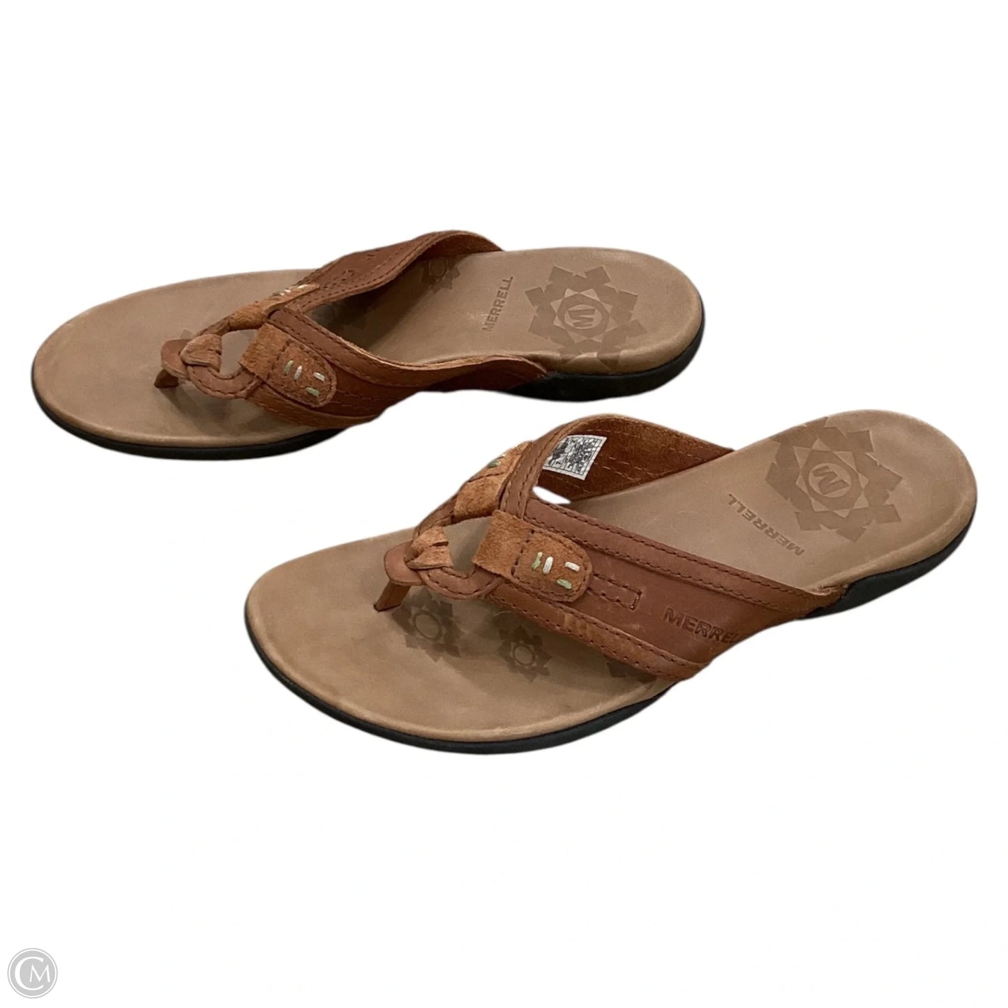 Sandals Flip Flops By Merrell In Tan, Size: 9