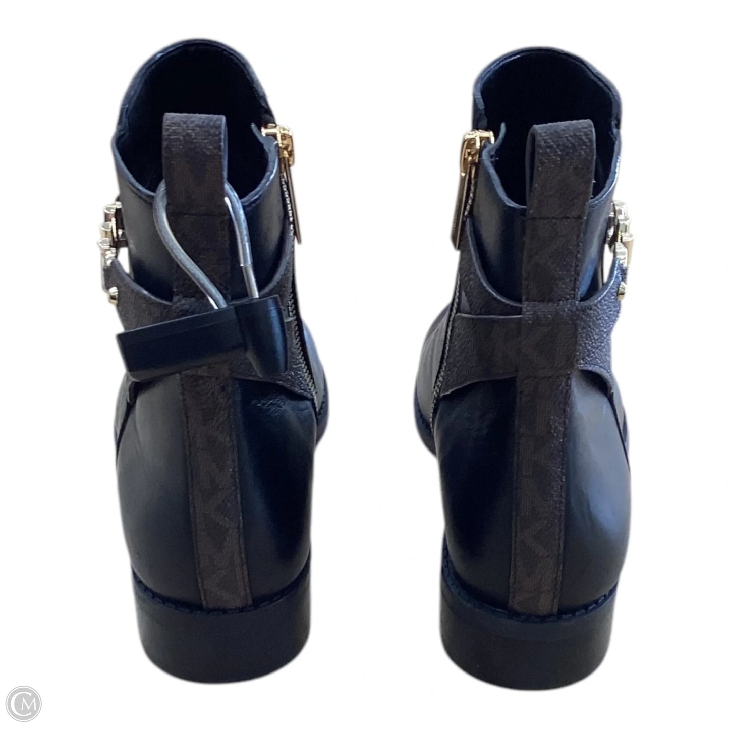 Boots Ankle Flats By Michael By Michael Kors In Black & Brown, Size: 6.5
