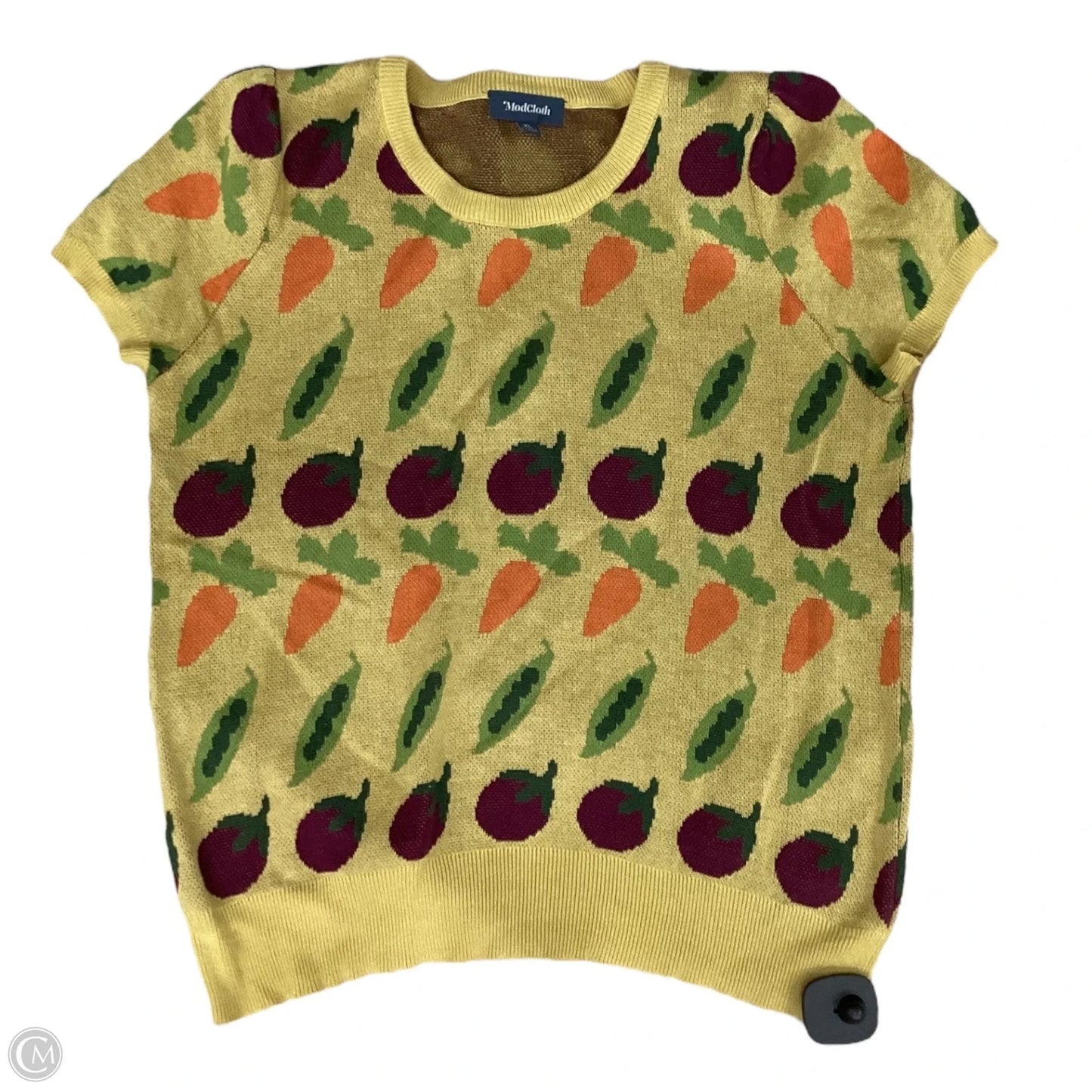 Sweater Short Sleeve By Modcloth In Yellow, Size: Xl