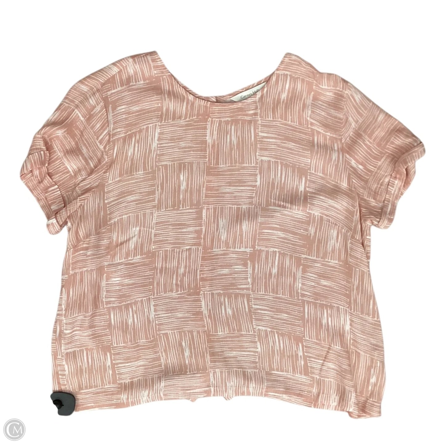 Top Short Sleeve By Garnet Hill In Pink, Size: L