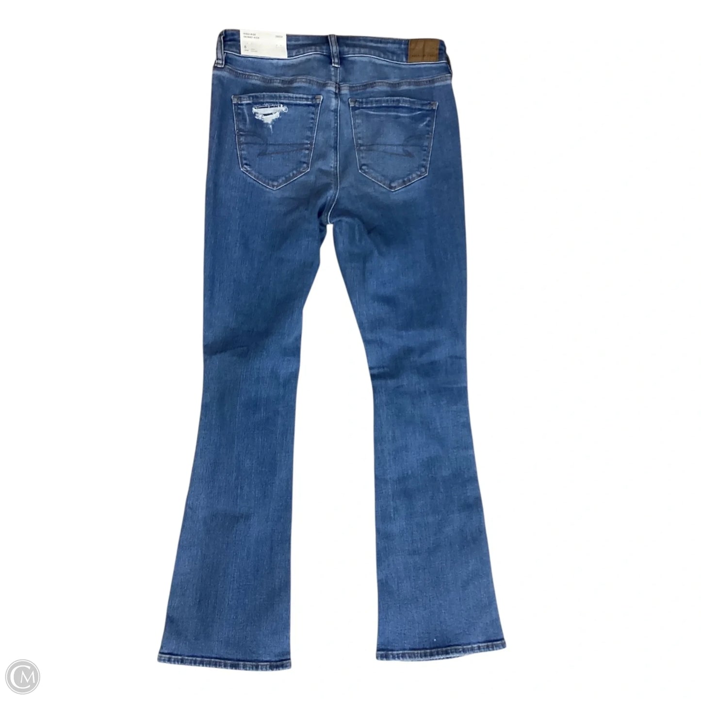 Jeans Flared By American Eagle In Blue Denim, Size: 8