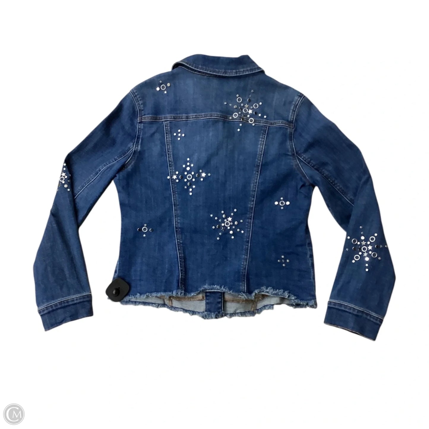 Jacket Denim By Chicos In Blue, Size: 0