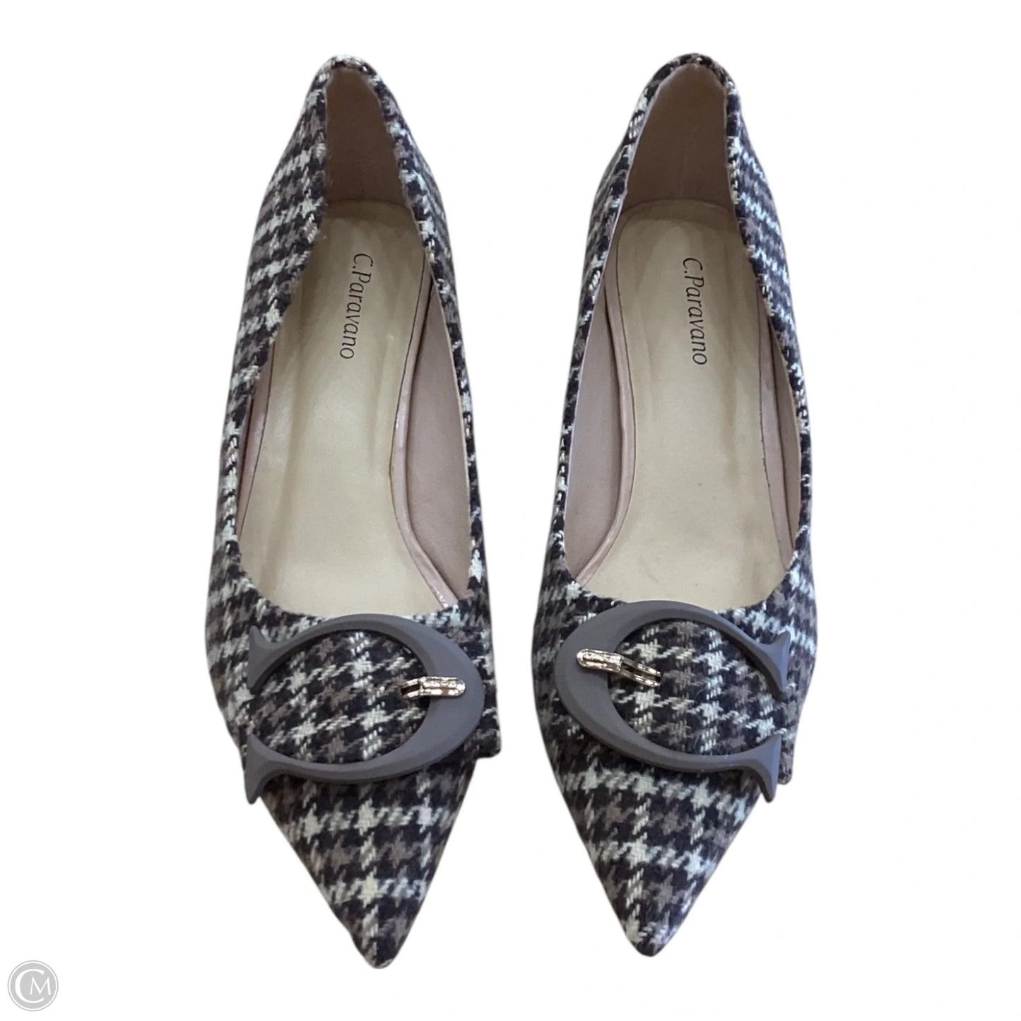 Shoes Heels Kitten By Clothes Mentor In Plaid Pattern, Size: 8