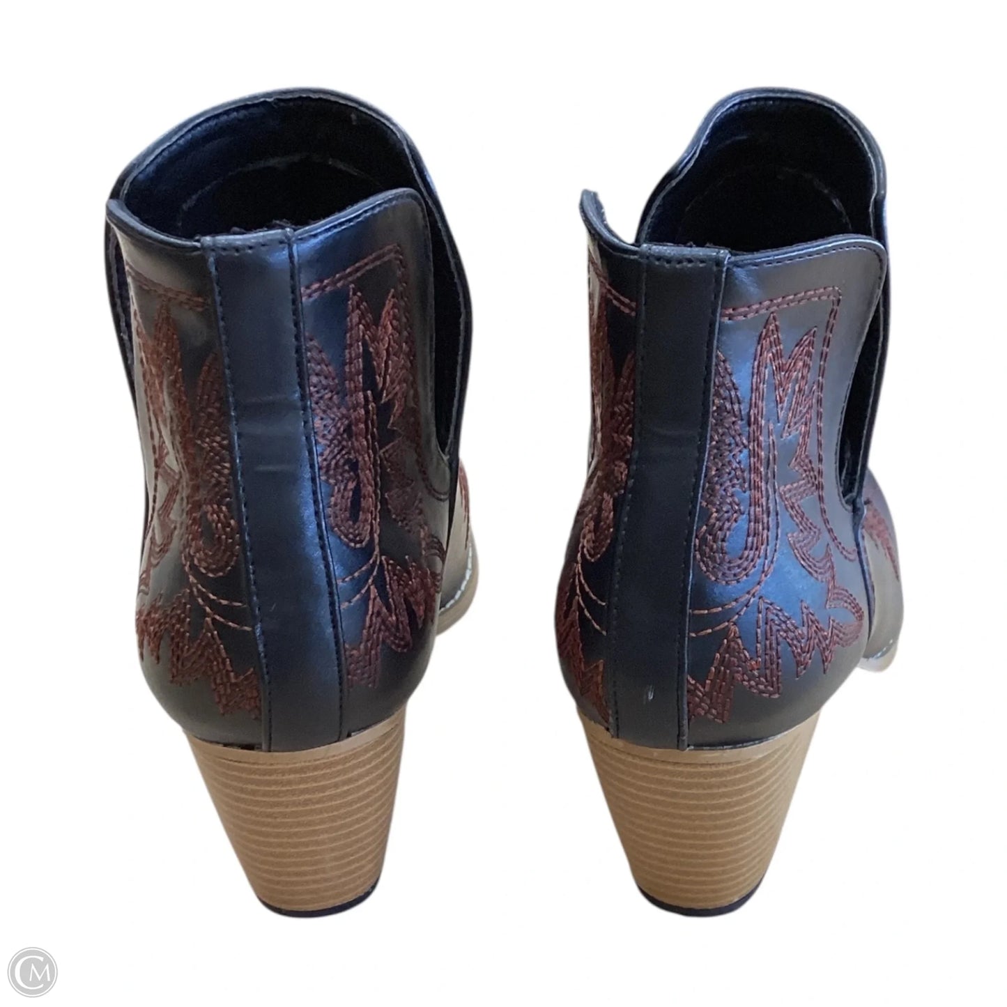 Boots Western By Clothes Mentor In Black & Red, Size: 10
