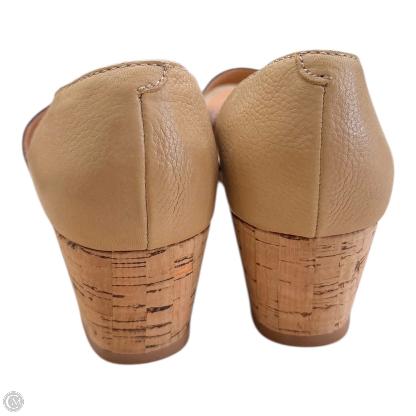 Sandals Heels Wedge By Cma In Blue & Brown, Size: 7