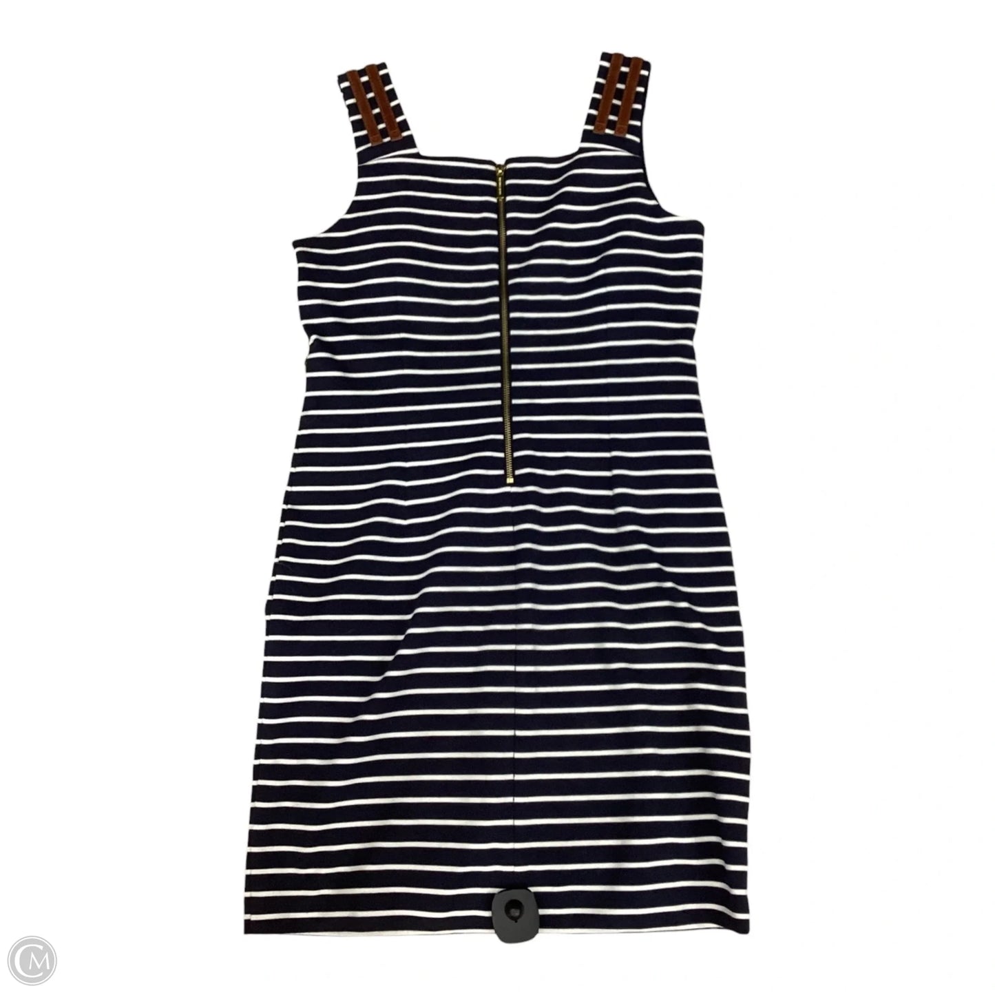 Dress Casual Midi By Michael By Michael Kors In Striped Pattern, Size: M