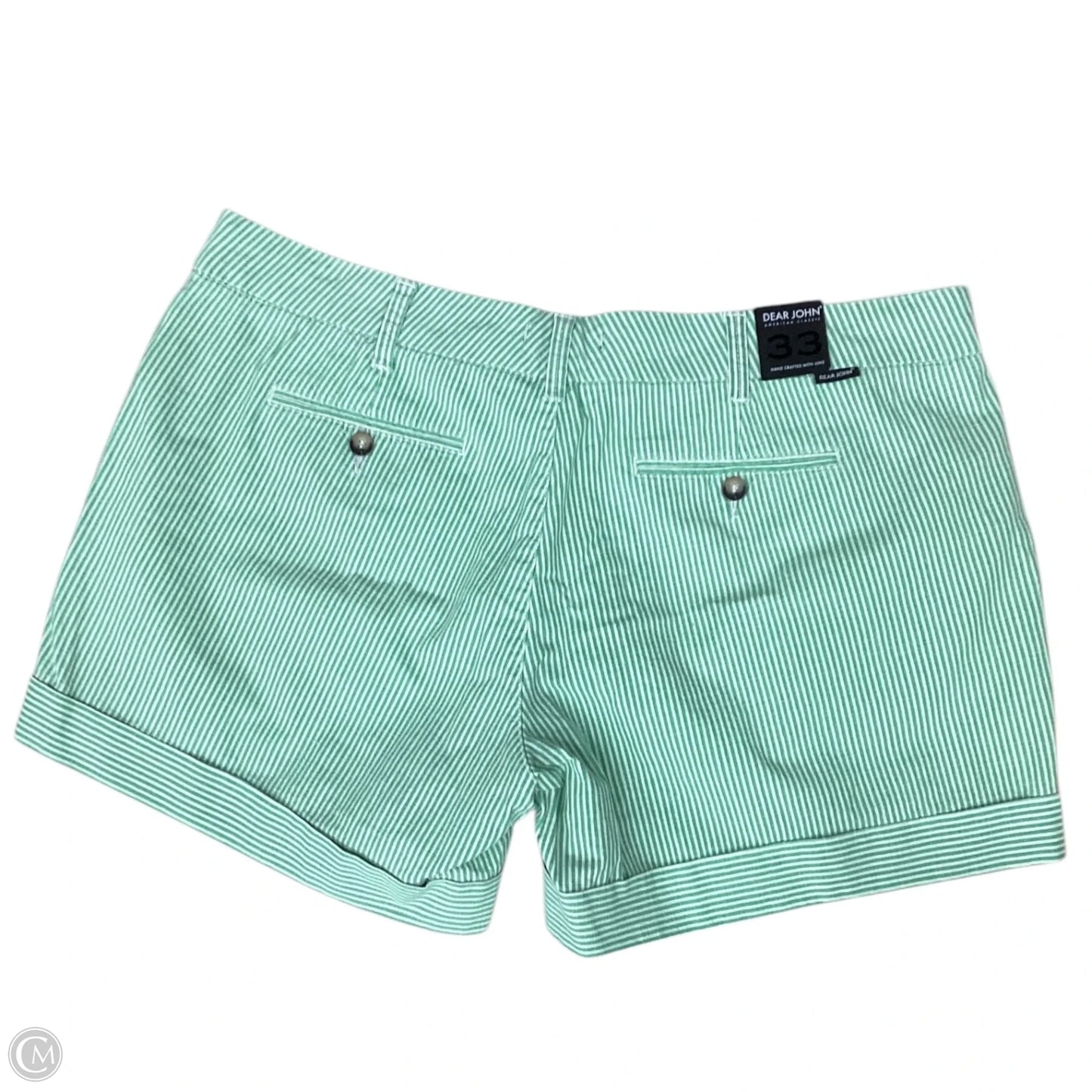 Shorts By Dear John In Green & White, Size: 14