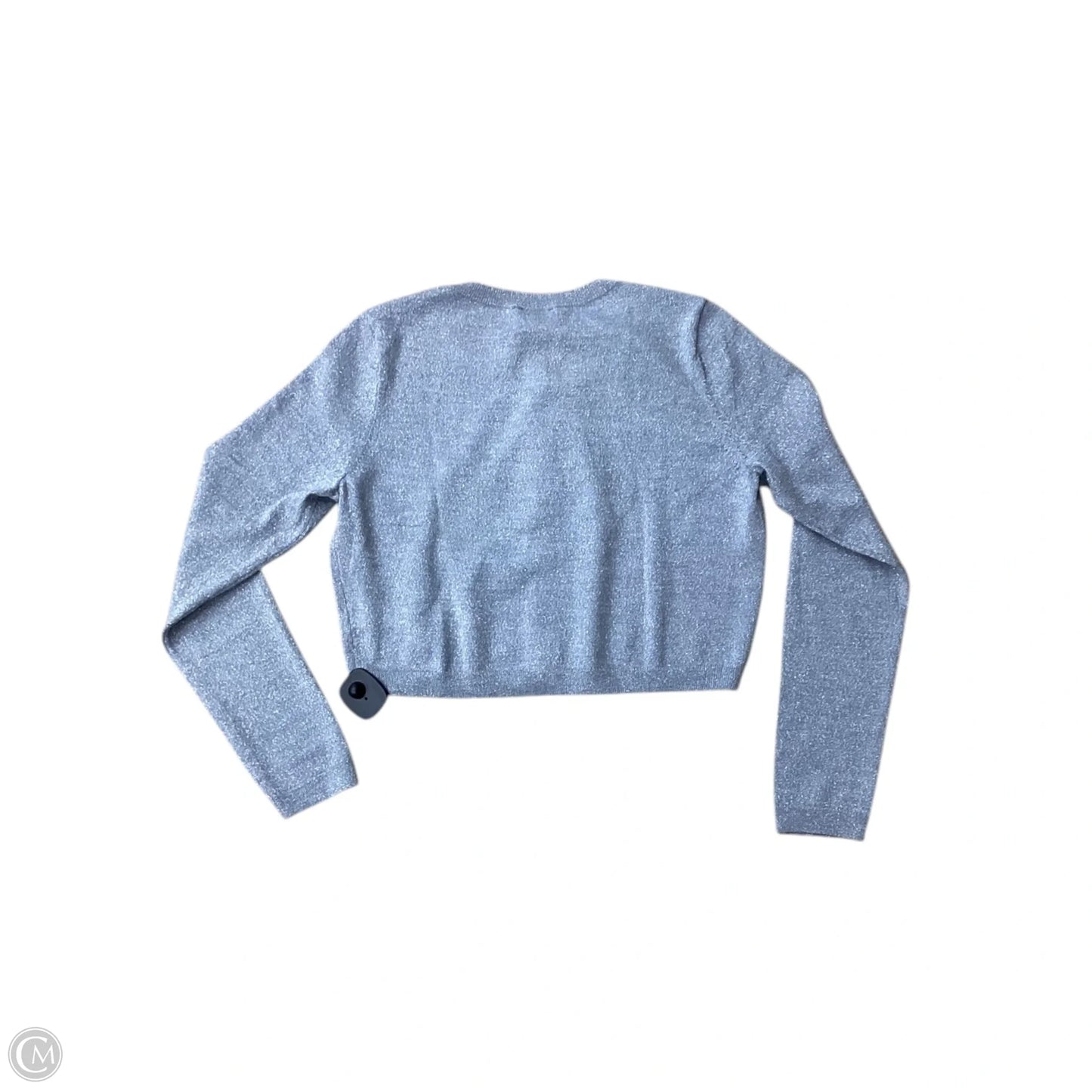 Sweater Cardigan By Talbots In Silver, Size: Mp