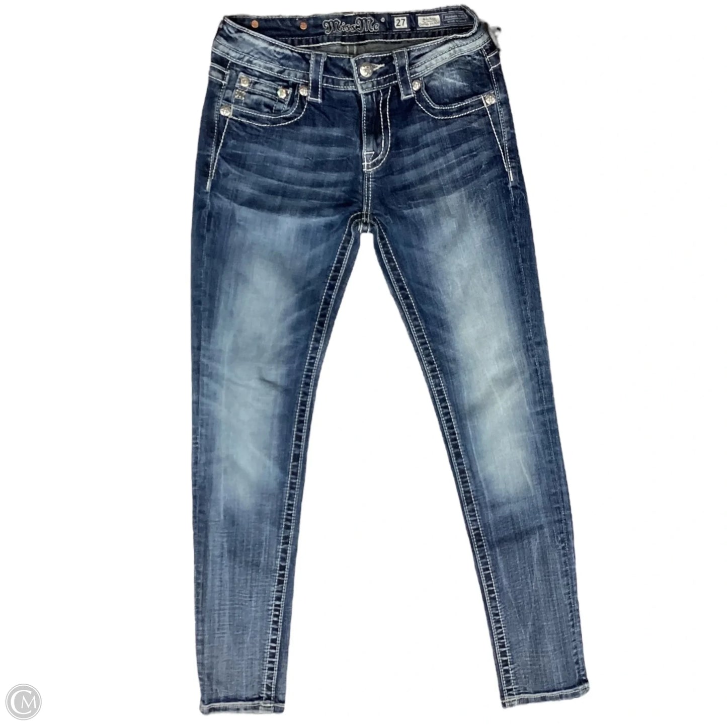 Jeans Skinny By Miss Me In Blue Denim, Size: 4