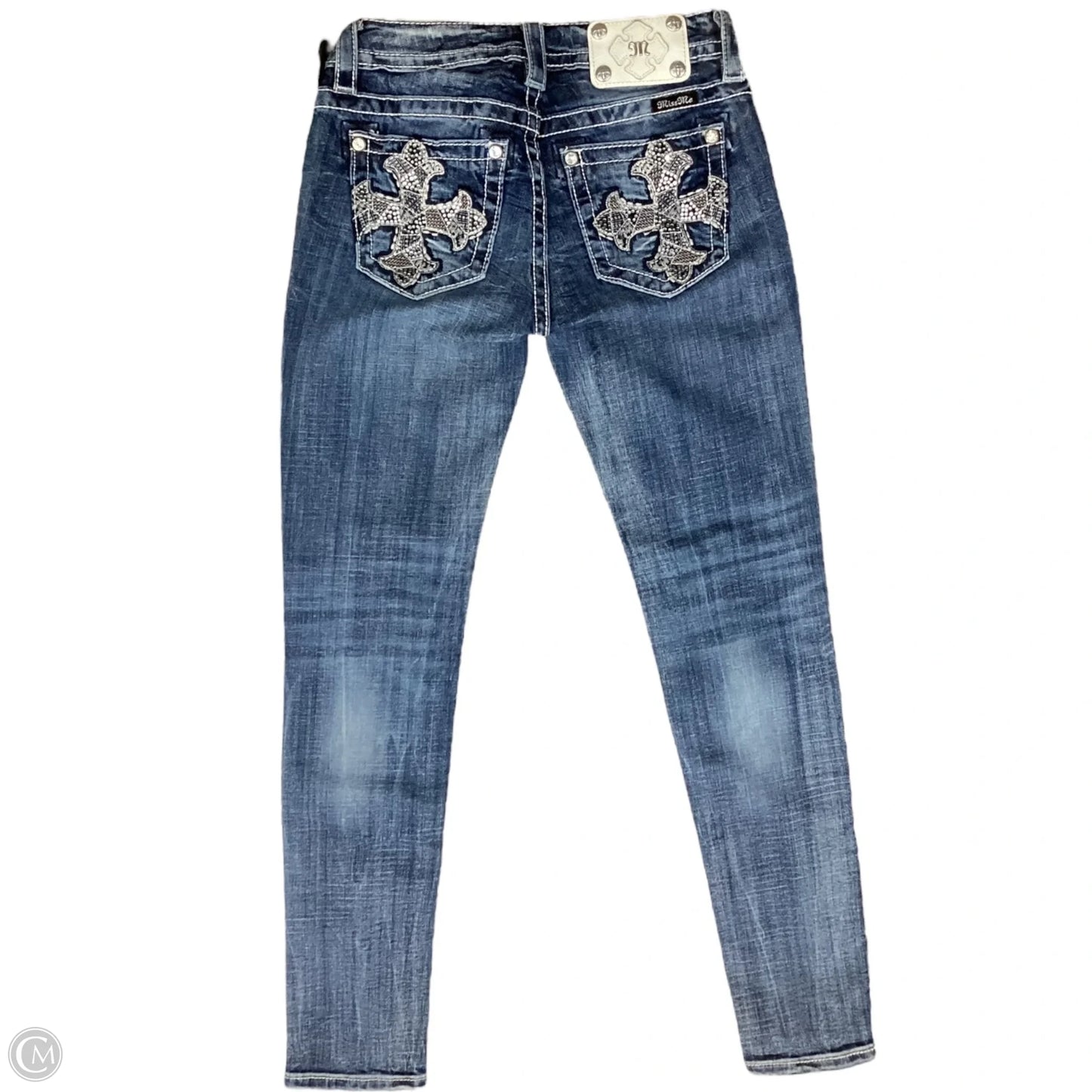 Jeans Skinny By Miss Me In Blue Denim, Size: 4