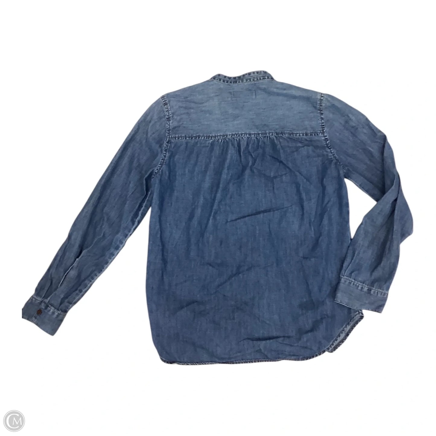 Top Long Sleeve By Madewell In Blue, Size: S