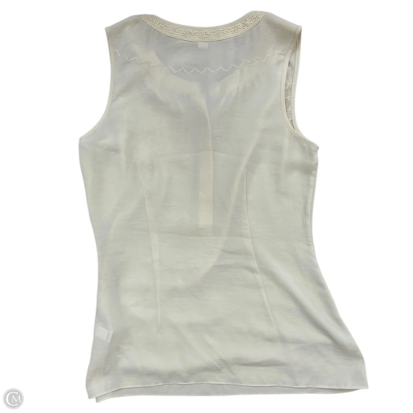 Top Sleeveless By Banana Republic In Cream, Size: S