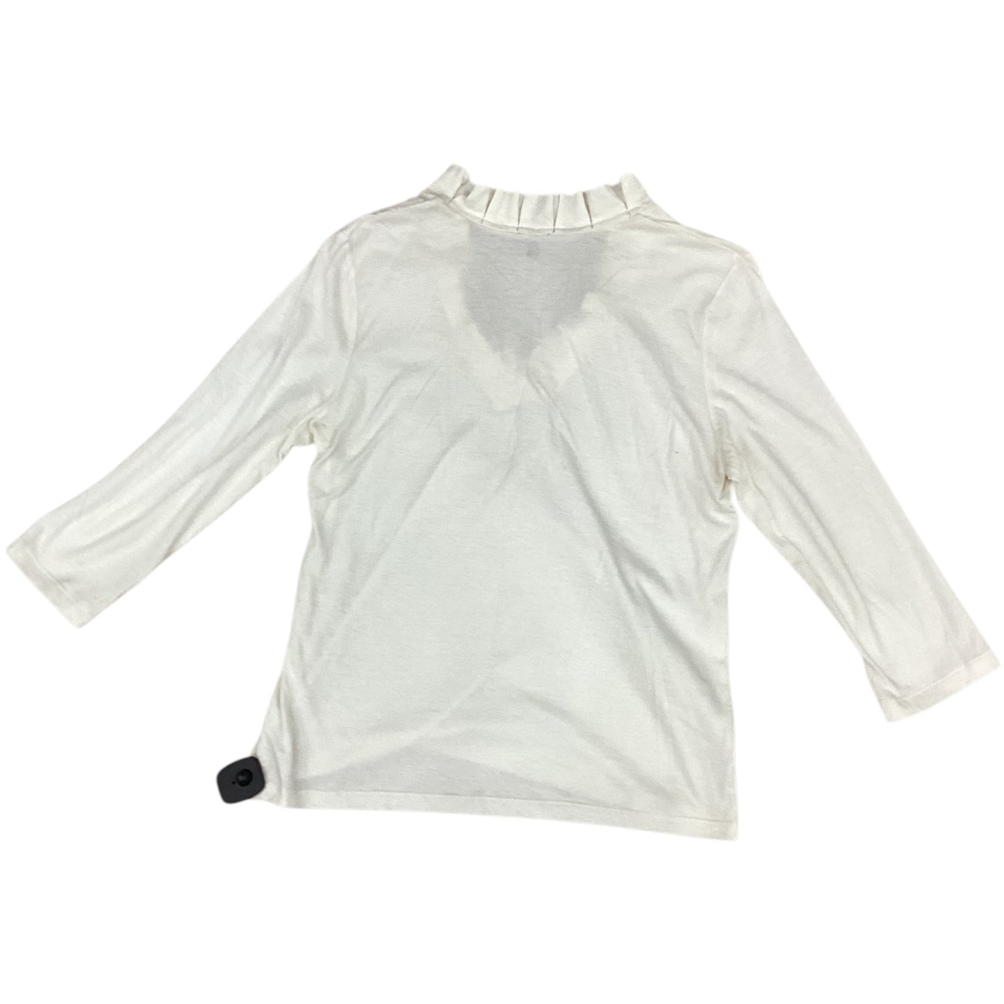 Top 3/4 Sleeve By Talbots In Cream, Size: L