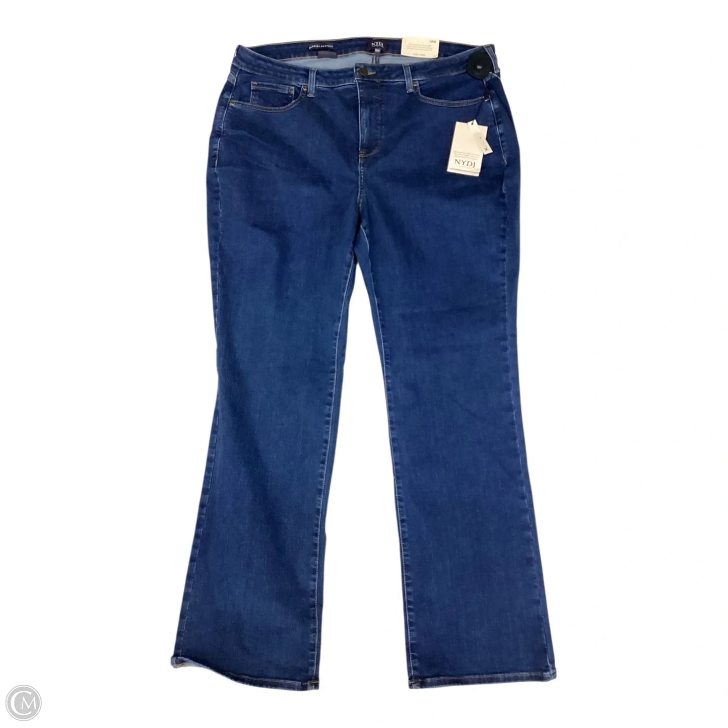 Jeans Straight By Not Your Daughters Jeans In Blue Denim, Size: 18