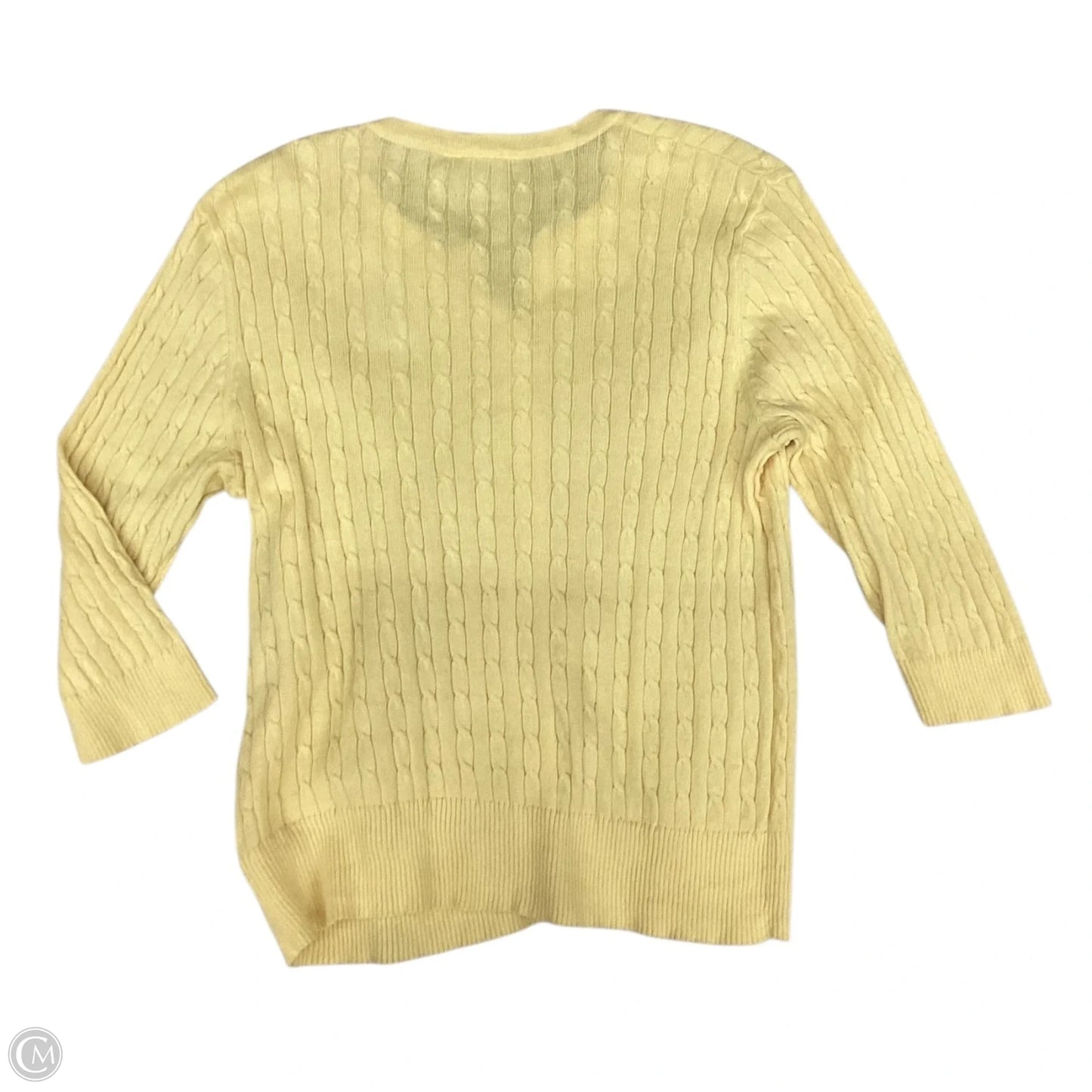 Sweater By Hillard And Hanson In Yellow, Size: L