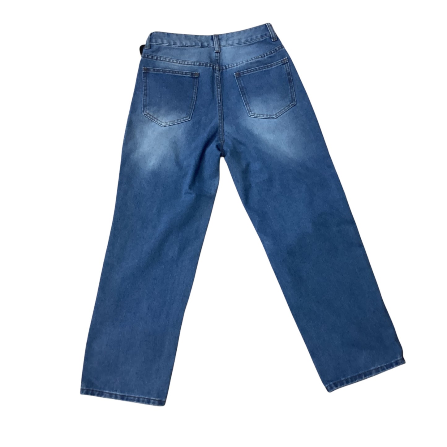 Jeans Straight By Shein In Blue Denim, Size: 4