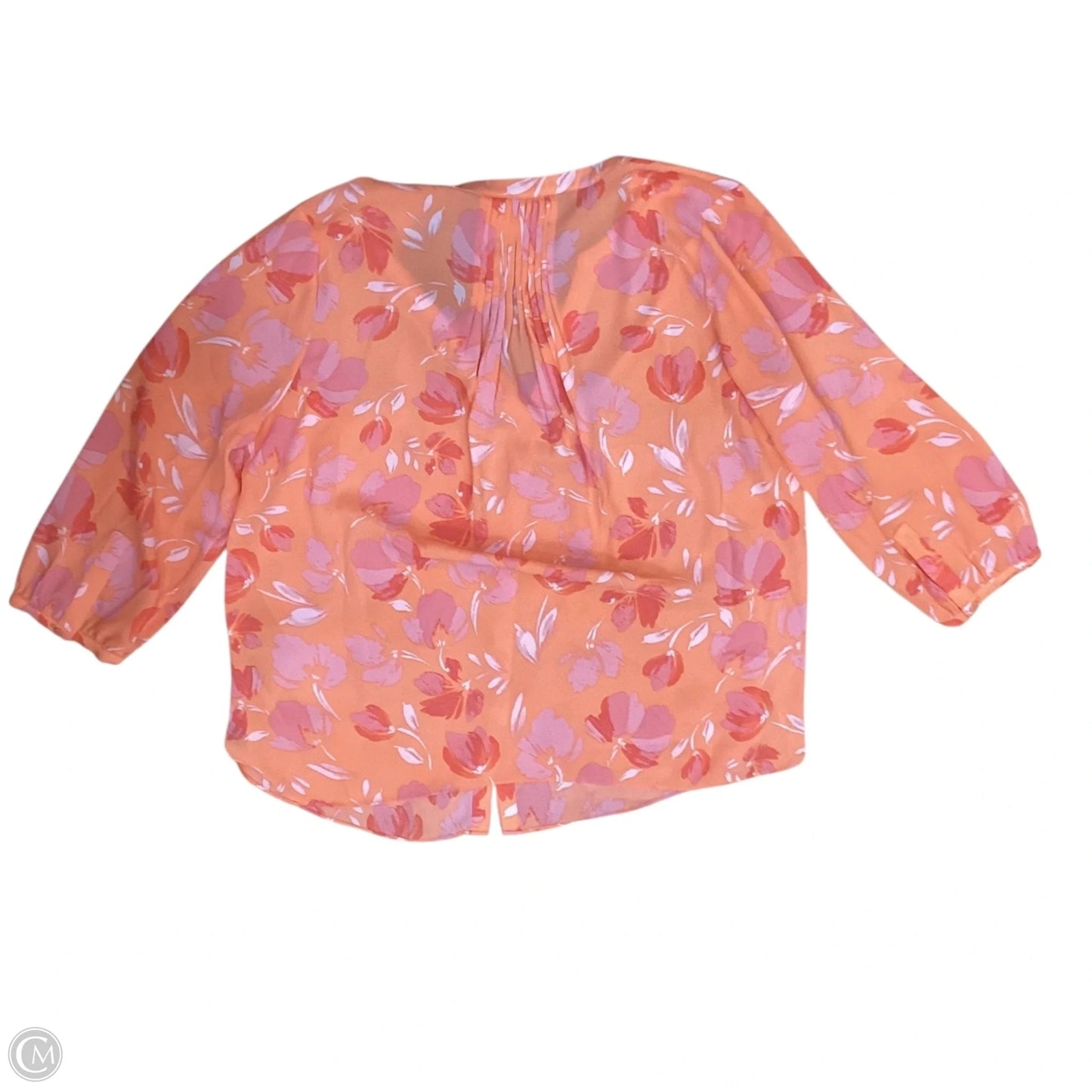 Blouse Long Sleeve By Nyl Wear In Orange, Size: M