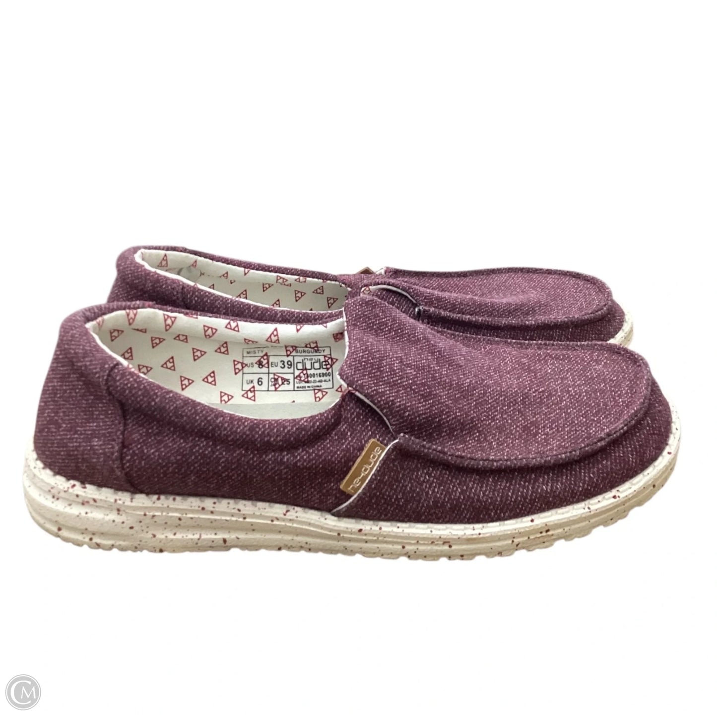 Shoes Athletic By Hey Dude In Purple, Size: 8
