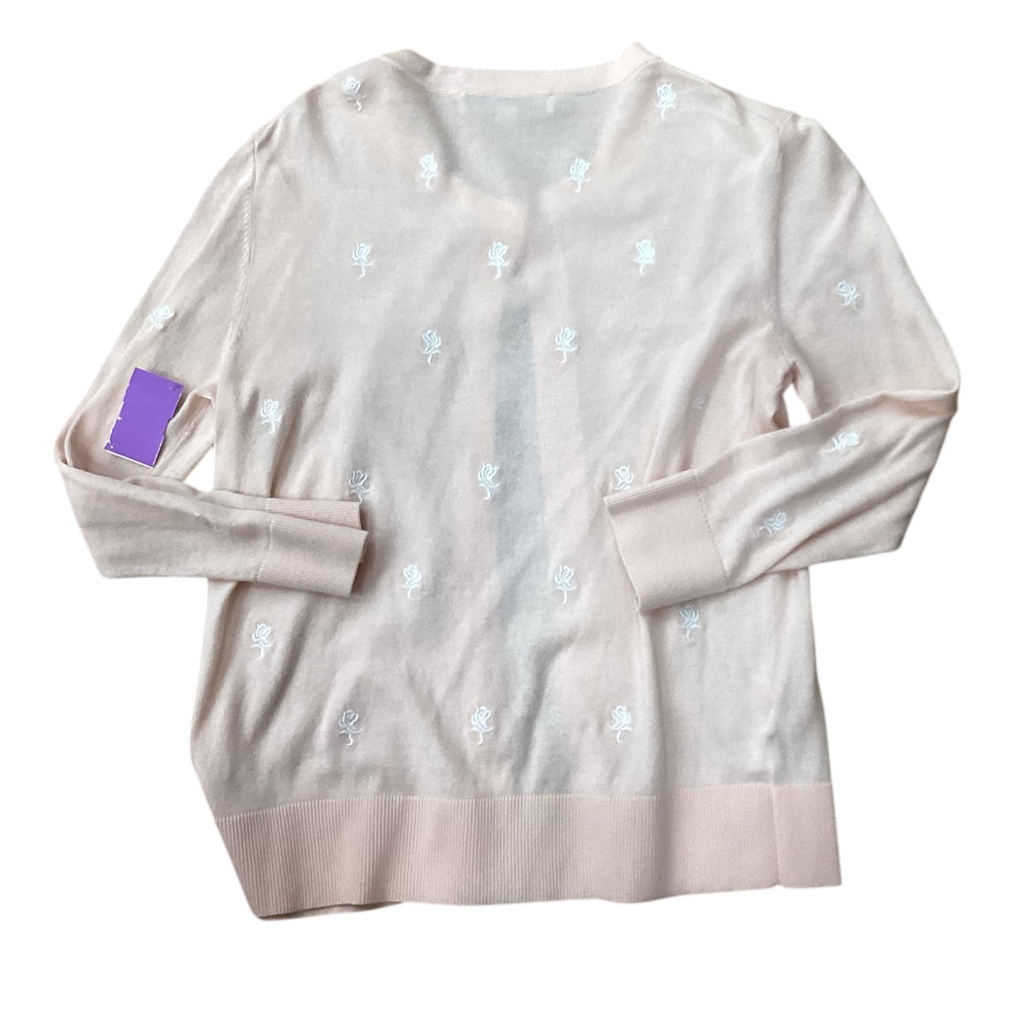 Sweater Cardigan By Loft In Peach, Size: Xs