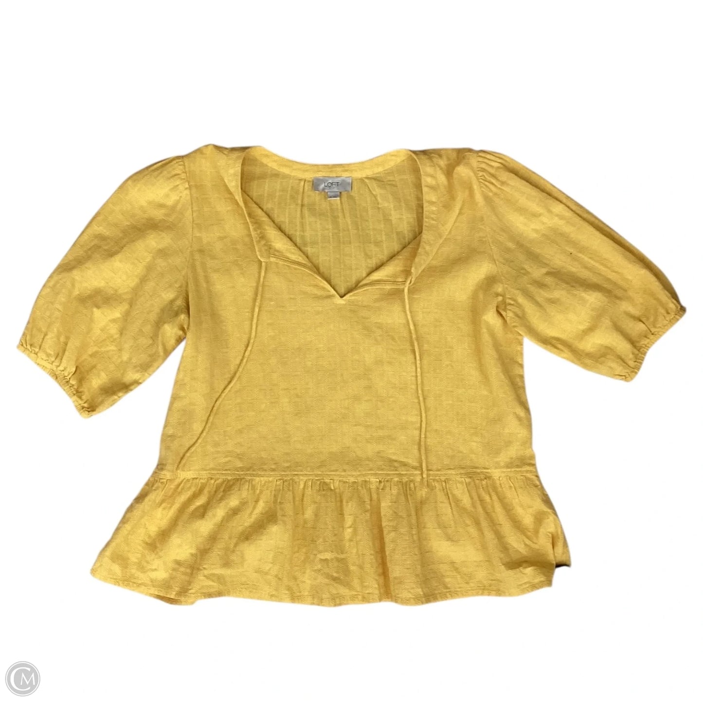 Top Sleeveless By Loft In Yellow, Size: S