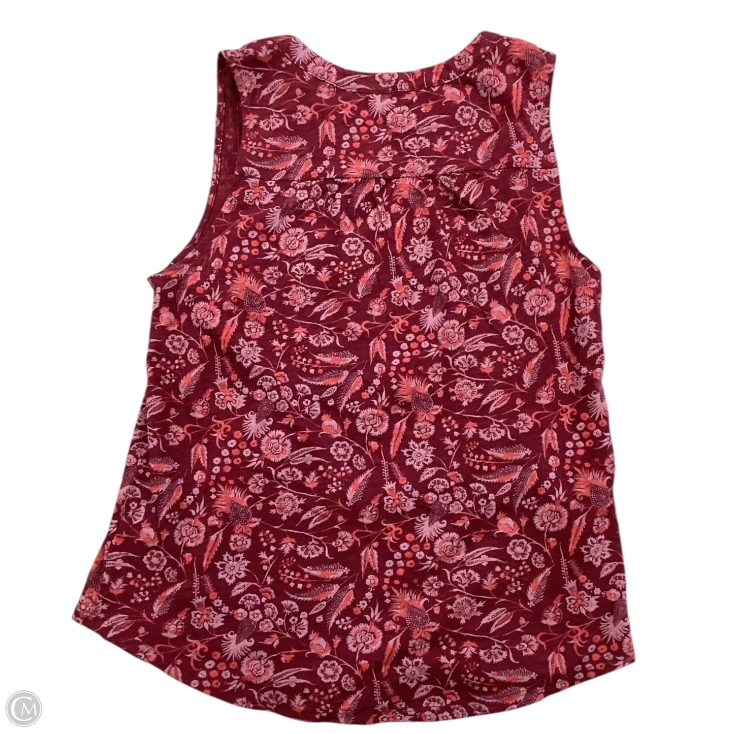 Top Sleeveless By Lucky Brand In Maroon, Size: S