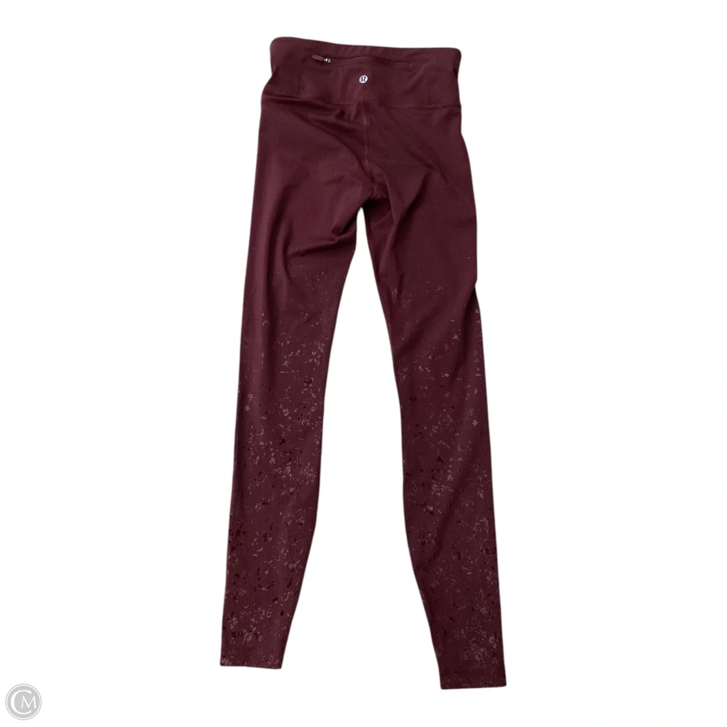 Athletic Leggings By Lululemon In Maroon, Size: S