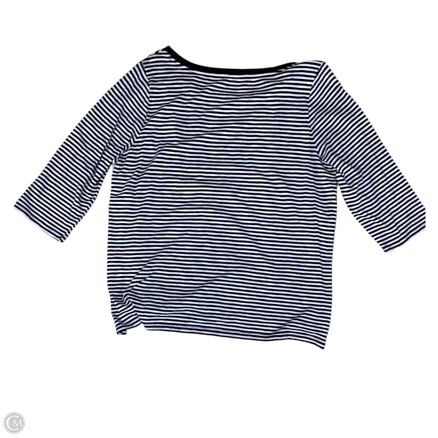 Top 3/4 Sleeve By Talbots In Striped Pattern, Size: 2x