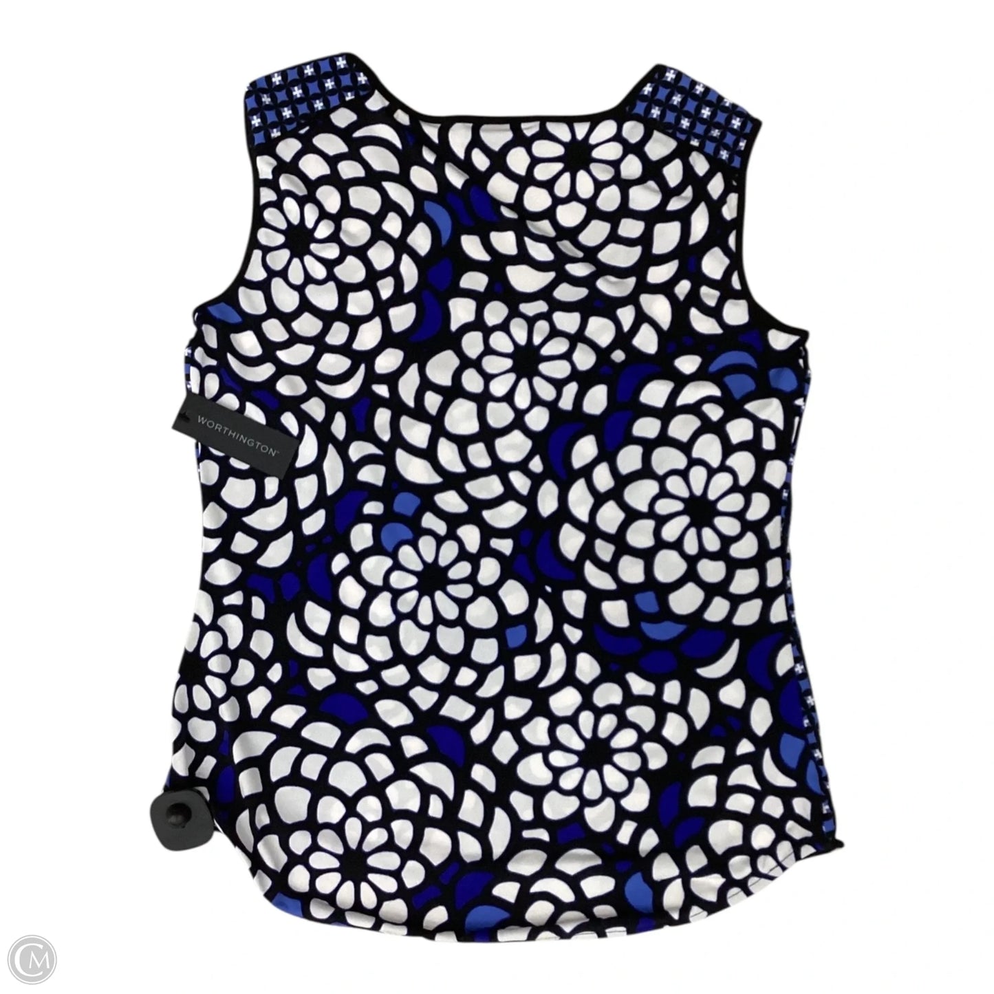 Top Sleeveless By Worthington In Black & Blue, Size: M