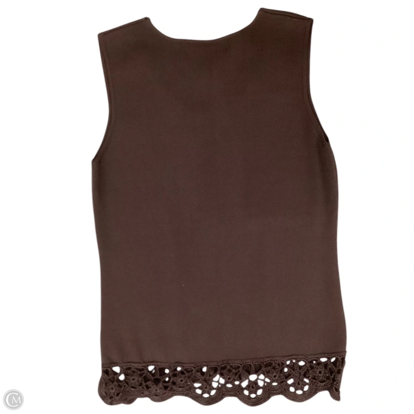 Top Sleeveless By Clothes Mentor In Brown, Size: M