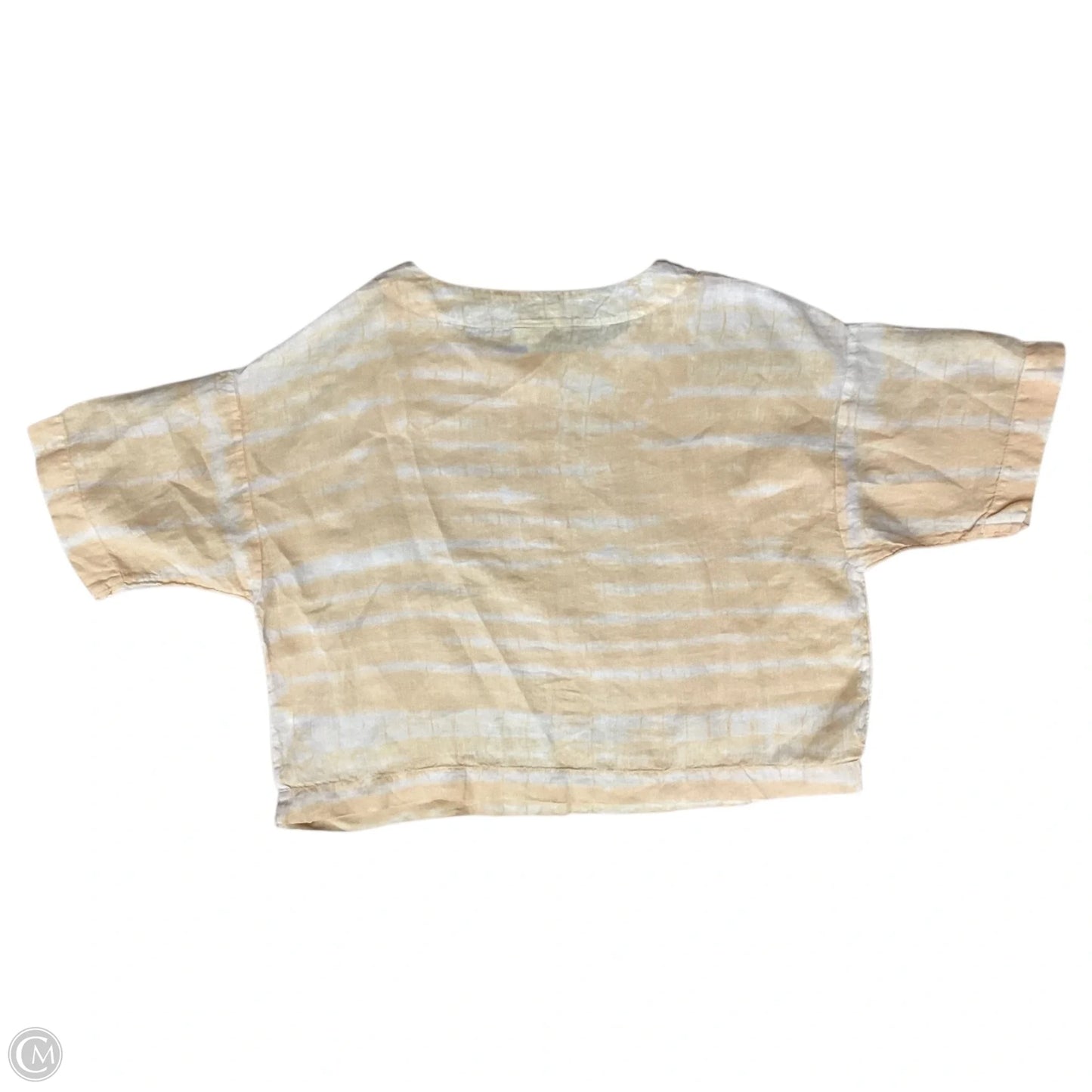 Top Short Sleeve By Pure Jill In Orange & White, Size: Mp