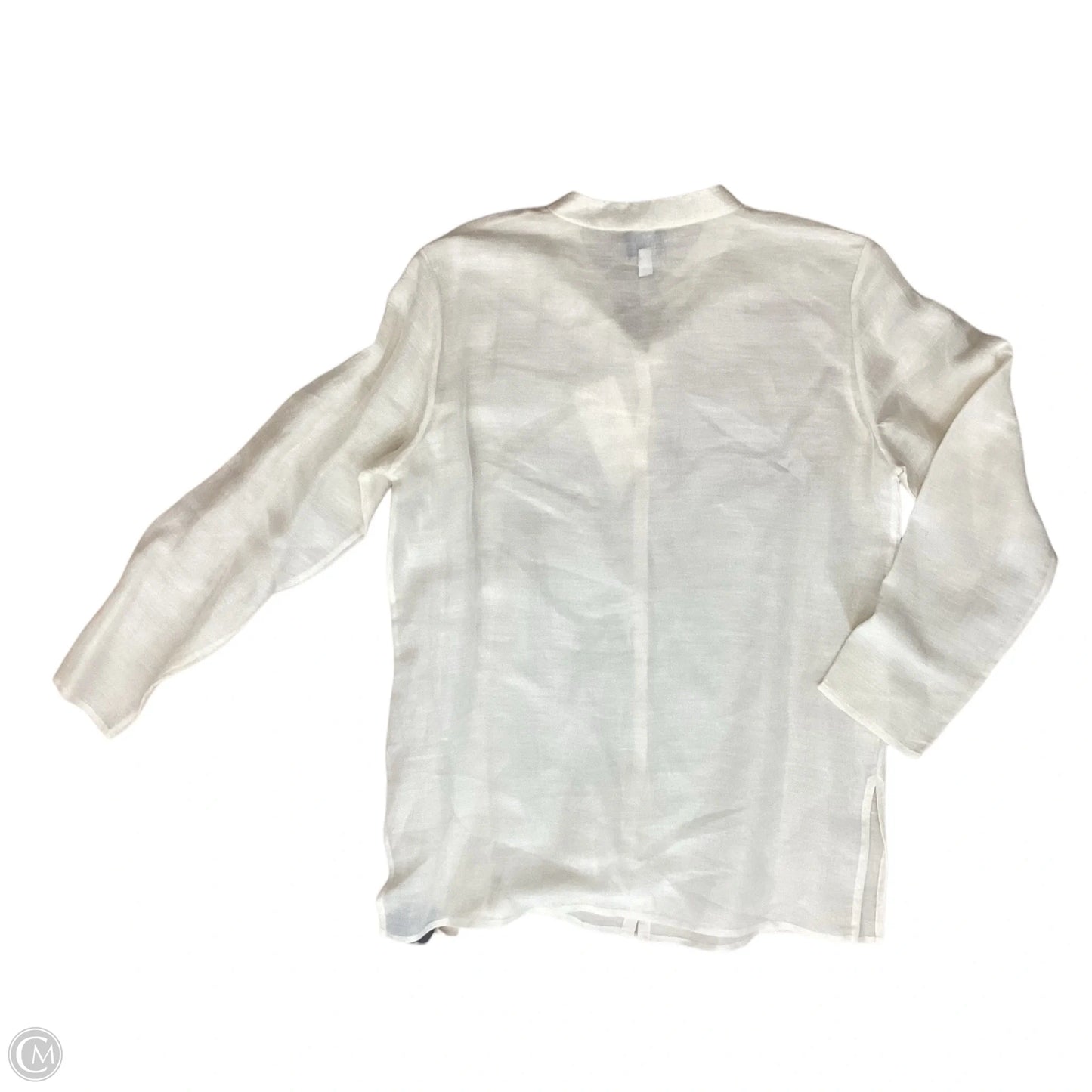 Top Long Sleeve By Eileen Fisher In Cream, Size: M