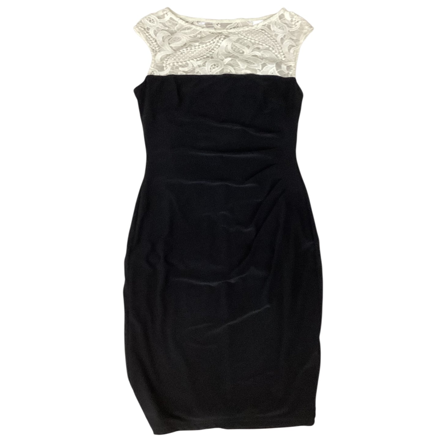 Dress Casual Midi By Lauren By Ralph Lauren In Black, Size:M